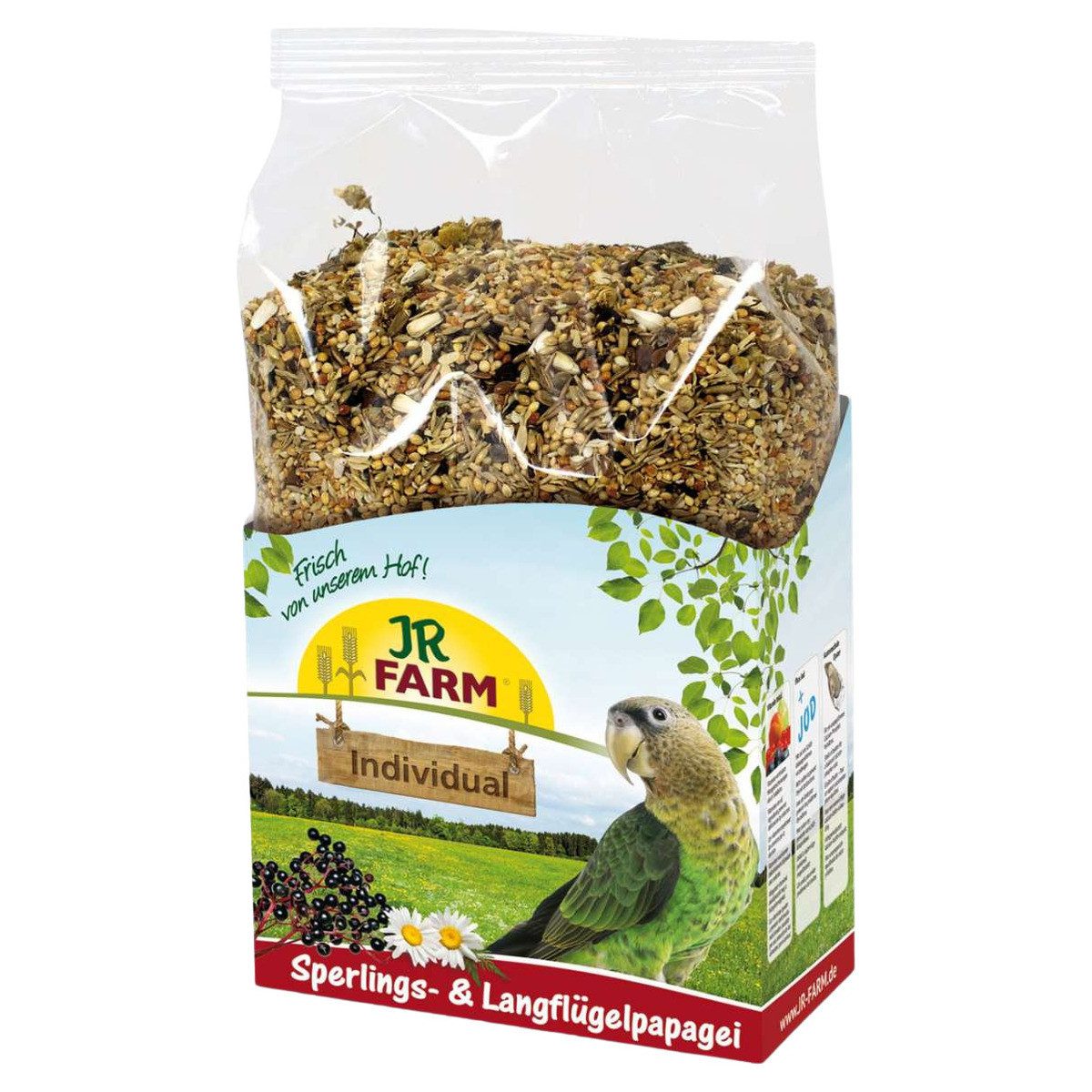JR Farm Birds Individual Sperlings-Langflügelpapagei 1 kg - 4 Stück, Trockenfutter für: Vogel