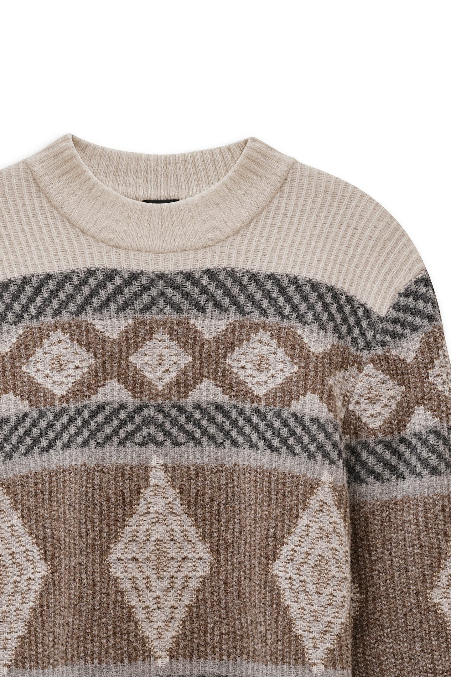 bugatti Norwegerpullover Regular Fit mit Stehkragen