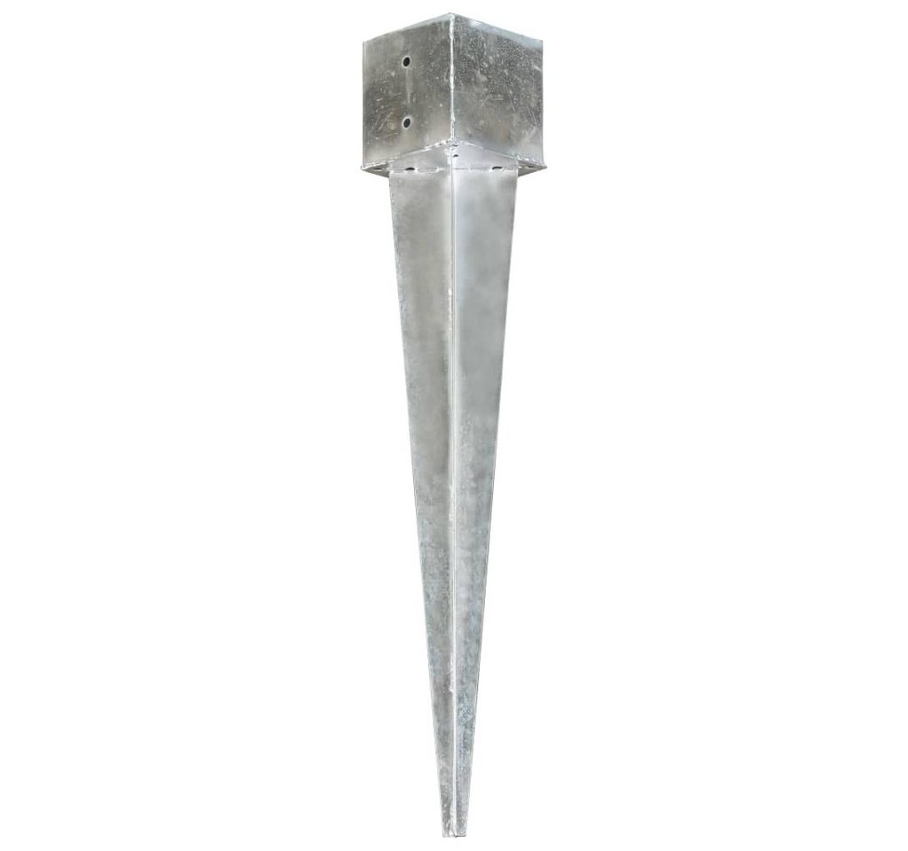 Thumbnail - vidaXL H-Pfostenanker Erdspieße 2 Stk. Silbern 14×14×91 cm Verzinkter Stahl, (2-St)