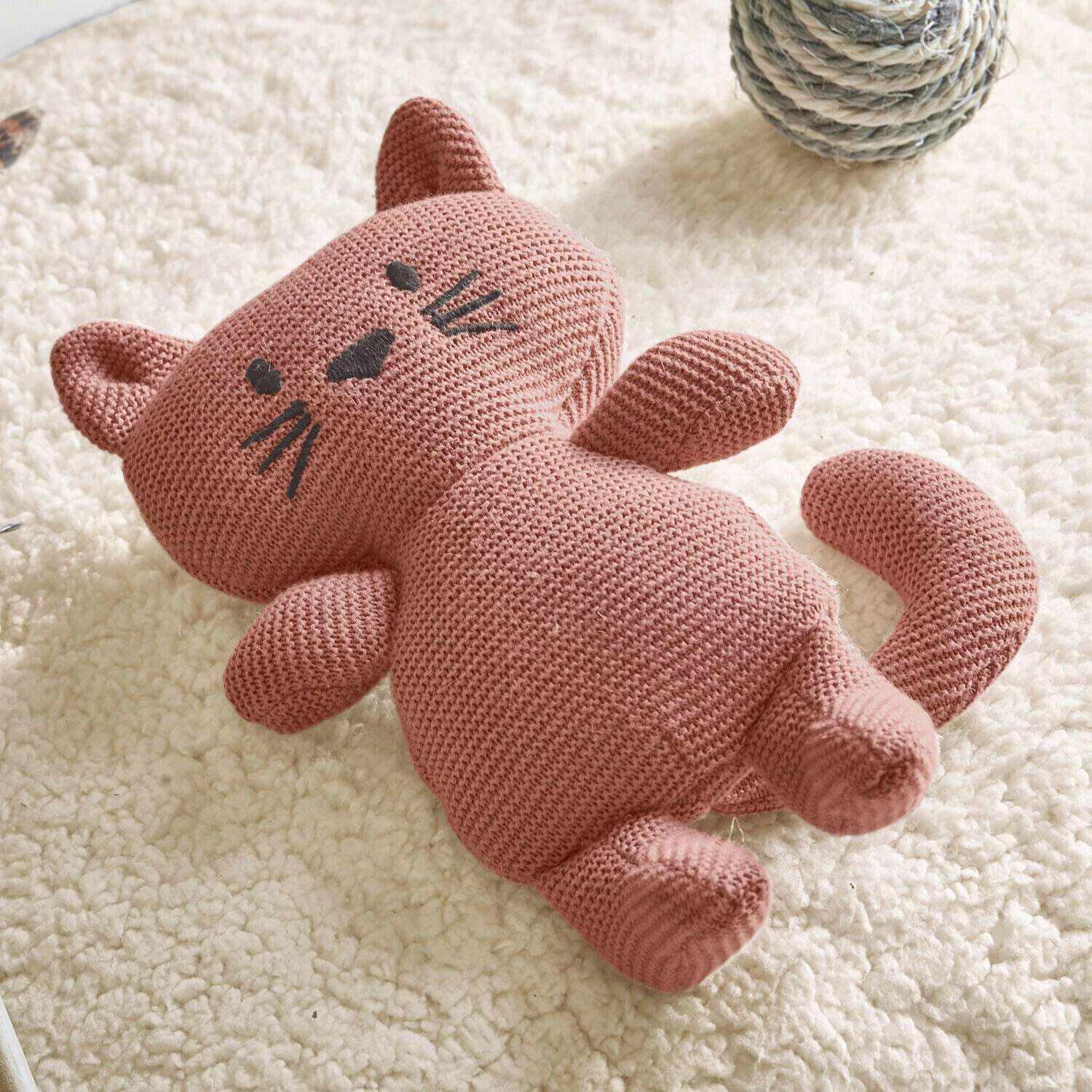 Mirabeau Tierkuscheltier Katzenspielzeug Mewlie rosé, 100% Baumwolle