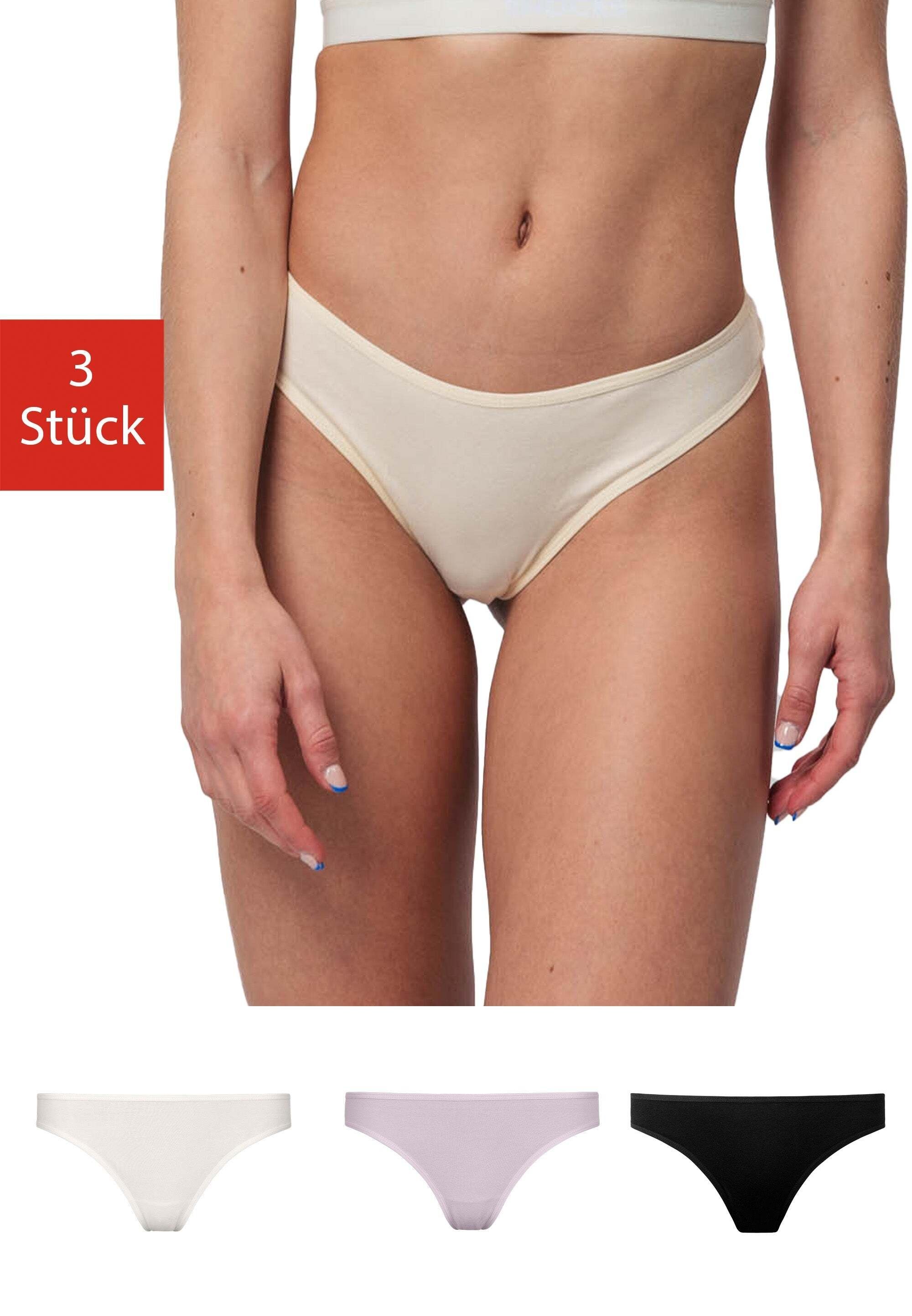 Mimosso Damen Tanga 5er Pack - Bio-Baumwolle Unsichtbar Unterwäsche