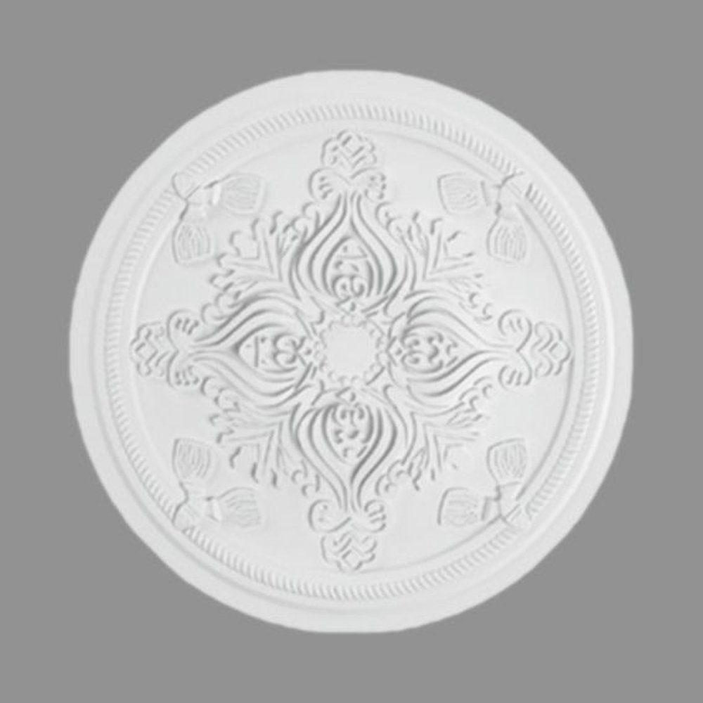 Wanddekoobjekt Polystyrol, PROVISTON Durchmesser 430 Stuckrosette, Weiß mm,