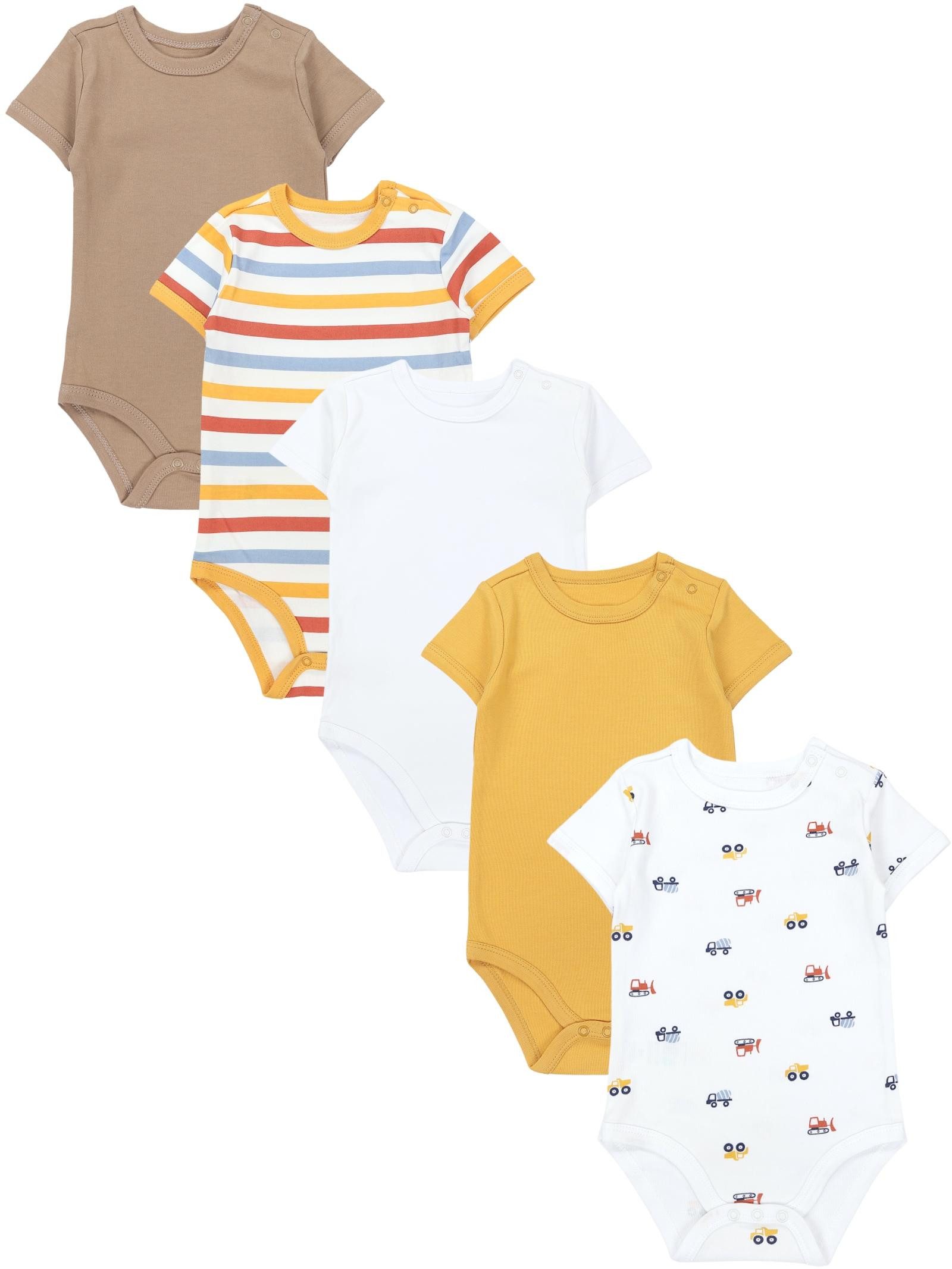 TupTam TupTam Jungen Baby Body Kurzarm in Unifarben - 5er Pack