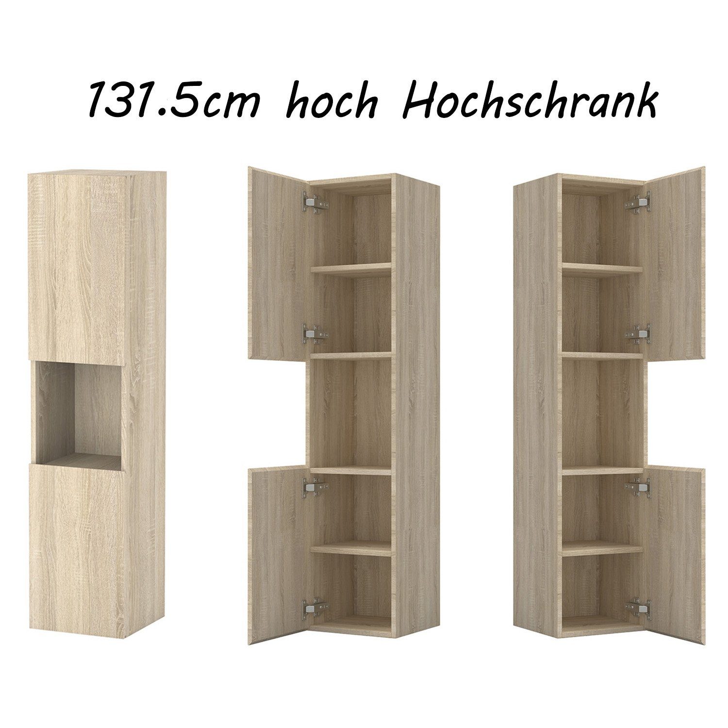 duschspa Hochschrank 131.5 cm hoch
