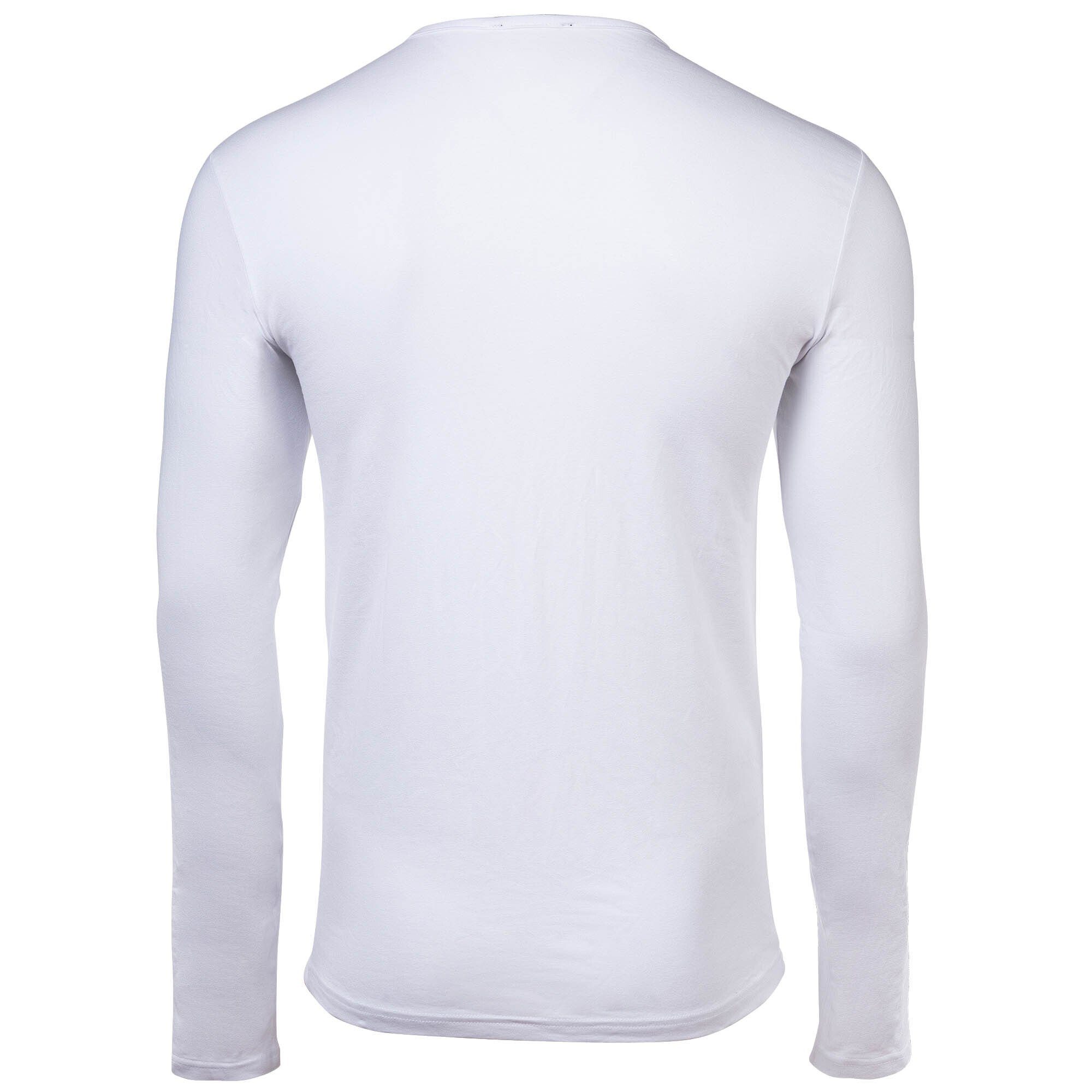 T-Shirt 2er TOPEKA Herren Langarmshirt, Weiß/Schwarz Pack Versace -