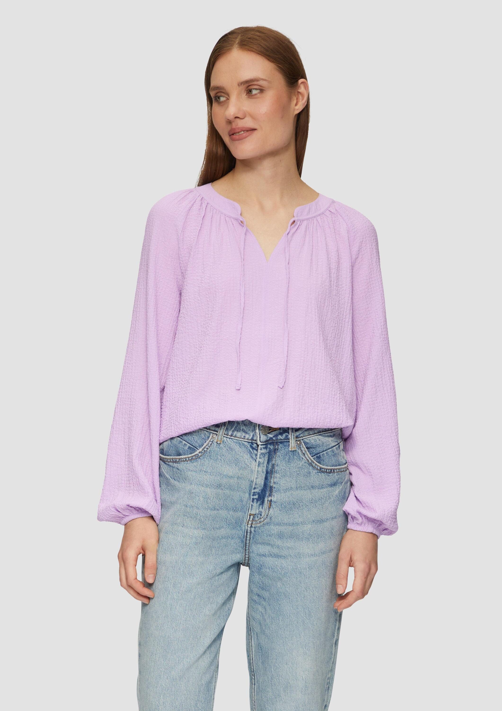 s.Oliver Langarmbluse Bluse Strukturierte Bluse mit günstig online kaufen