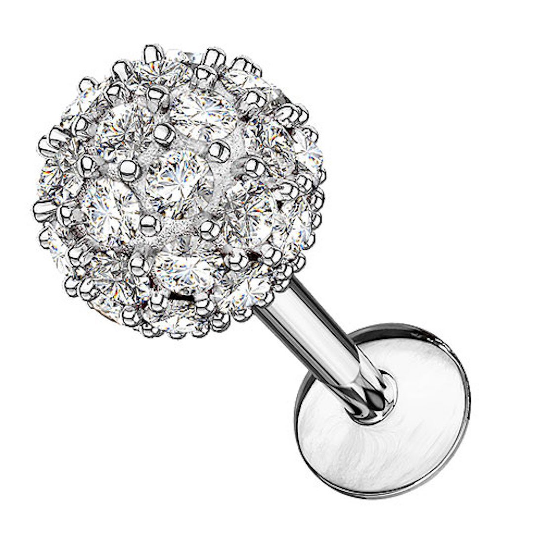 Taffstyle Piercing-Set Piercing Stab mit Kristall Stein Lippe und Ohr, Stab günstig online kaufen