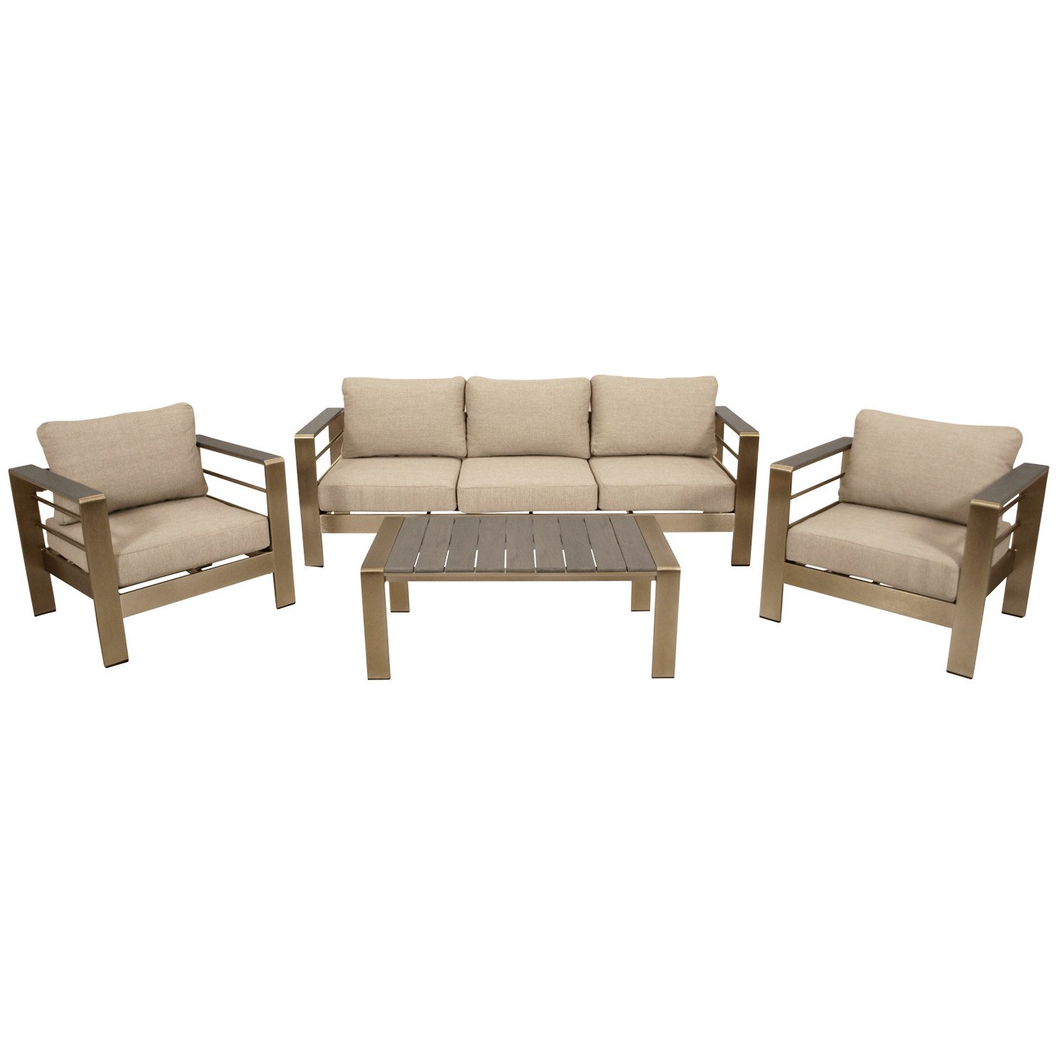 Loungeset CANNES, Armlehnen grau