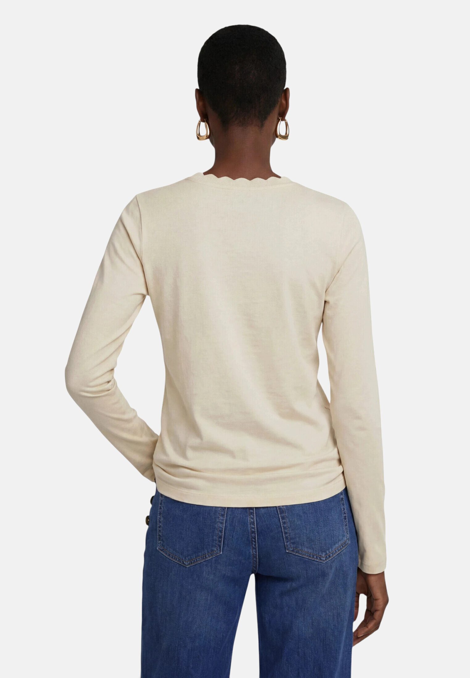 Zero Kurzarmshirt Damen unifarben (1-tlg) Material – Bild 3 von 5
