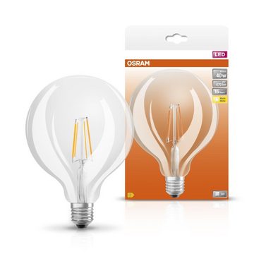 Osram LED-Leuchtmittel LED Retrofit GLOBE 125 E27 Filament Lampe, E27, Warmweiß