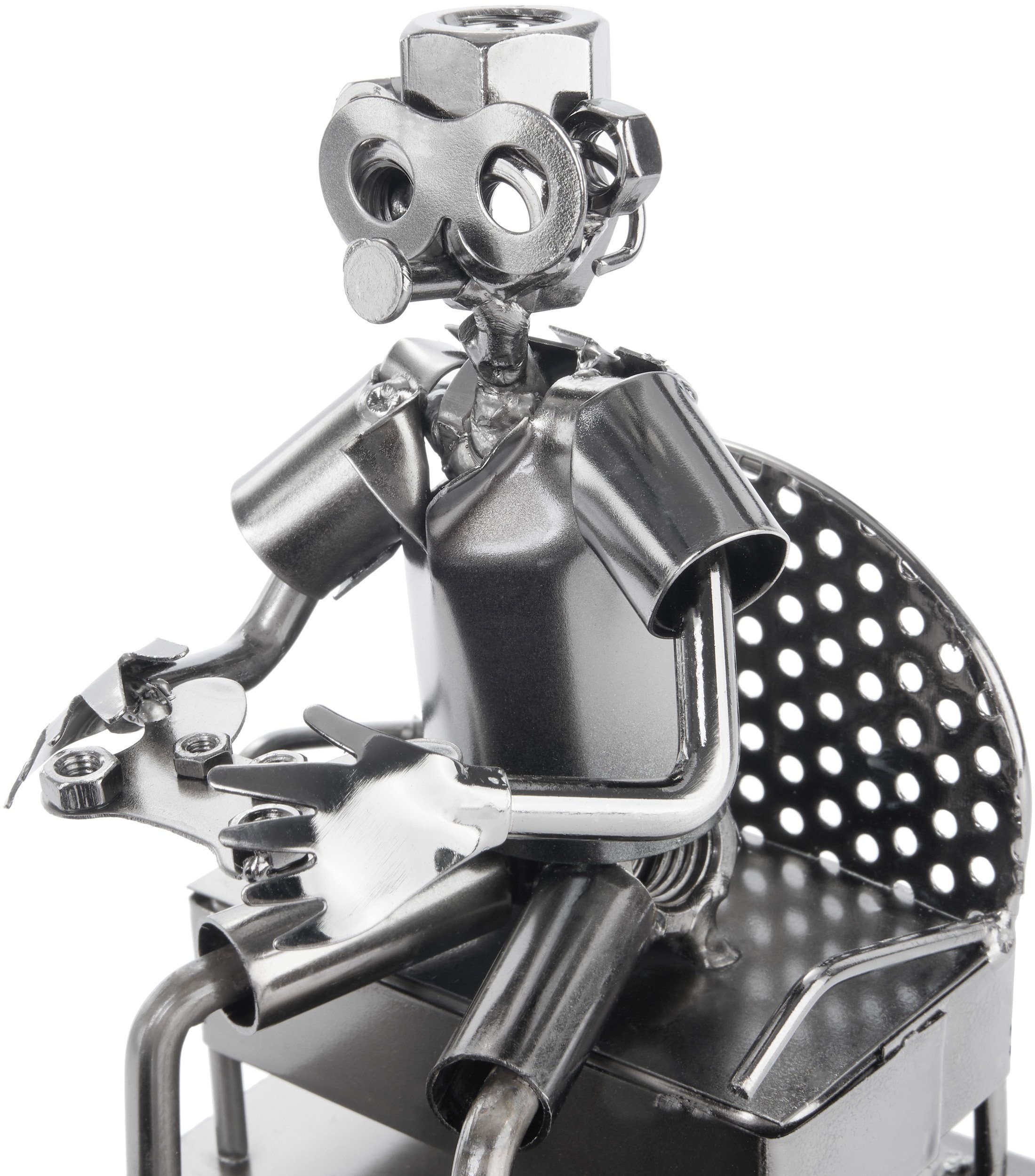 BRUBAKER Dekofigur Schraubenmännchen Gamer mit Controller - Zocker Eisenfig günstig online kaufen
