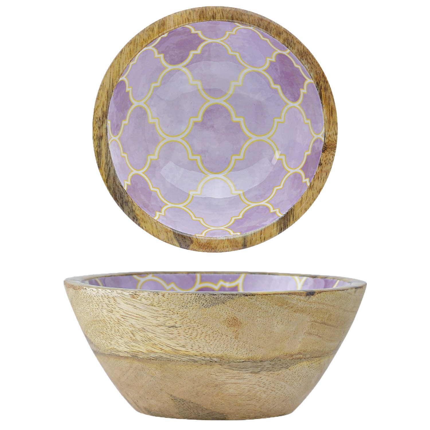 Marrakesch Orient & Mediterran Interior Snackschale Schmuckschale Kesse 2 aus Mangoholz gefertigt im modernen Design 15 cm, Mangoholz, (1-tlg), Handarbeit