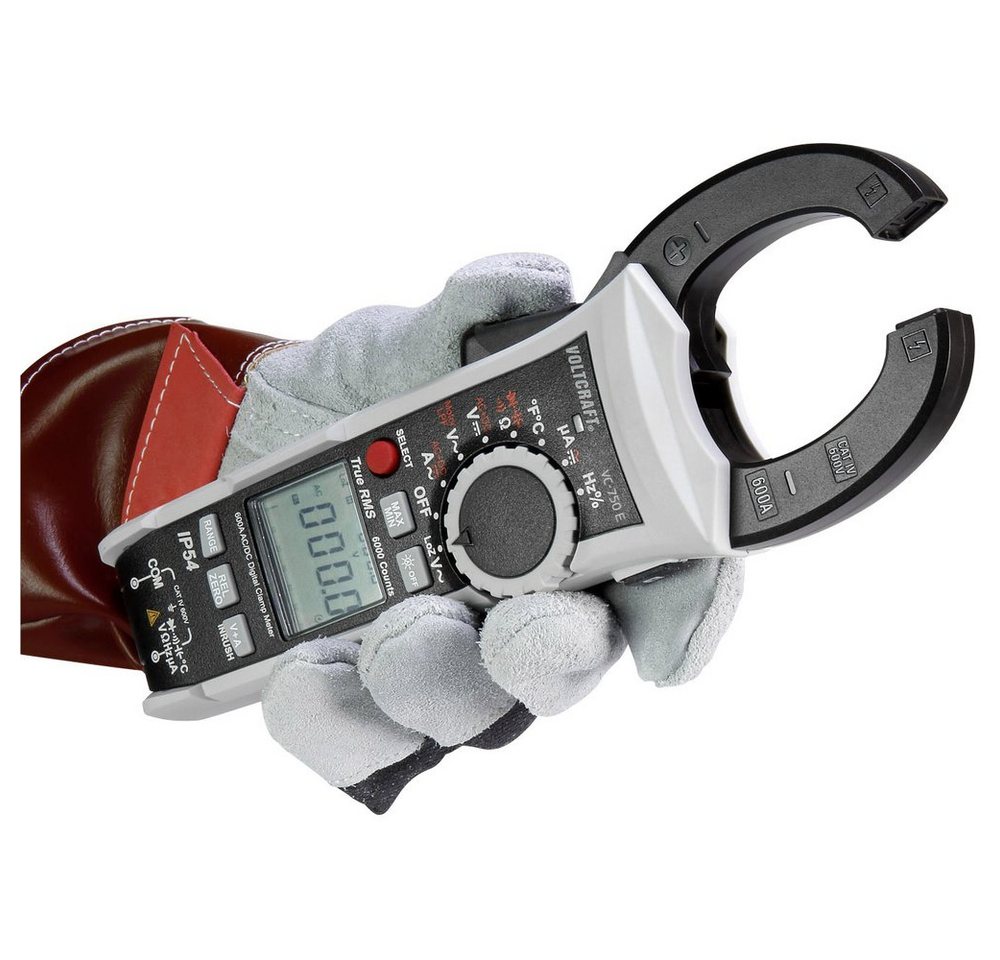 Thumbnail - VOLTCRAFT Spannungsprüfer VOLTCRAFT VC-750 E Stromzange, Hand-Multimeter kalibriert (ISO) digita, (VC-750 E)