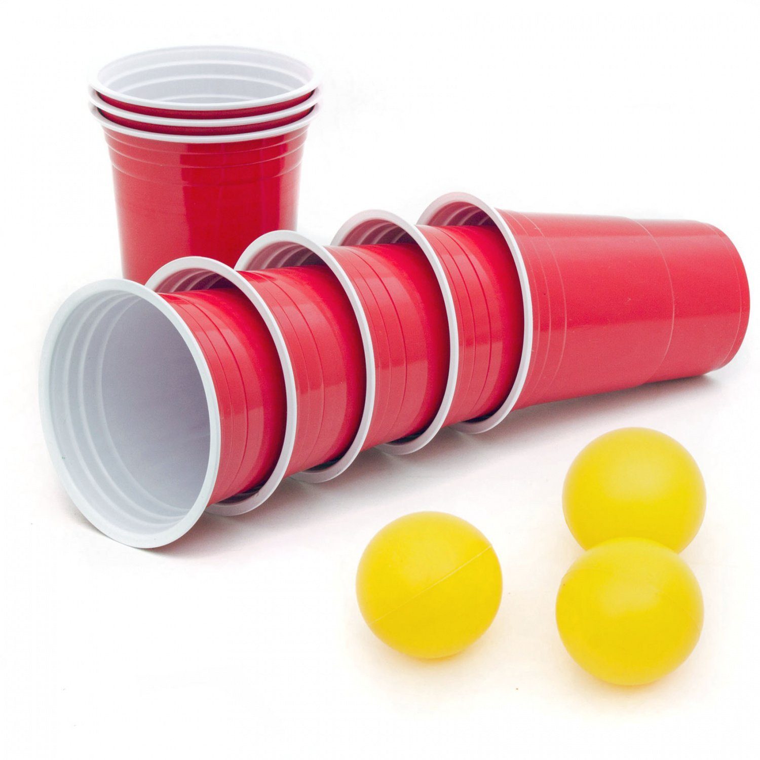 Goods+Gadgets Becher Wiederverwendbare Partybecher 50er Set – Dickwandige Beer Pong Becher, 100-tlg., Plastikbecher, Trinkbecher Getränkebecher