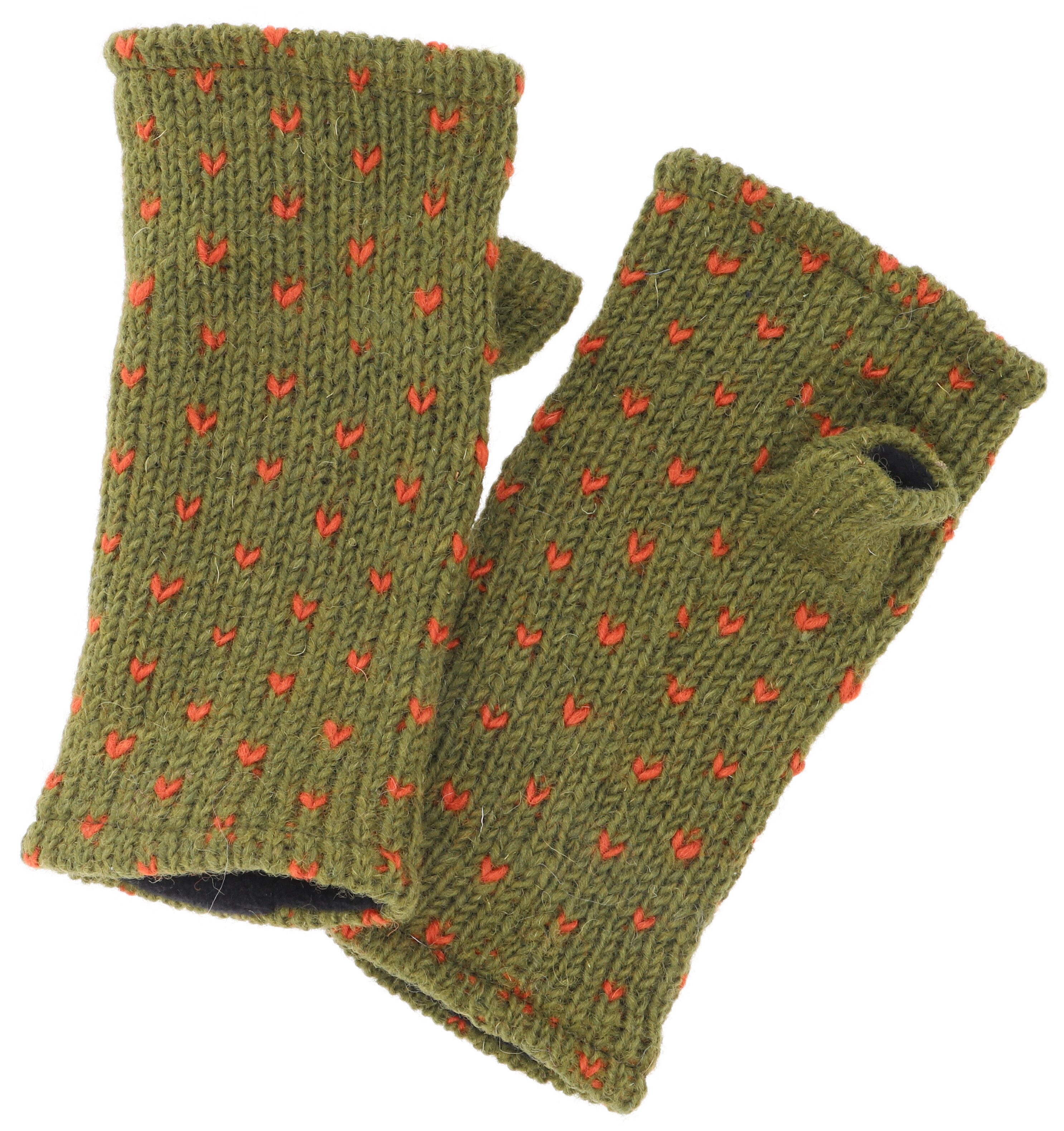 Strickhandschuhe Handstulpen aus Nepal, handgestrickte..