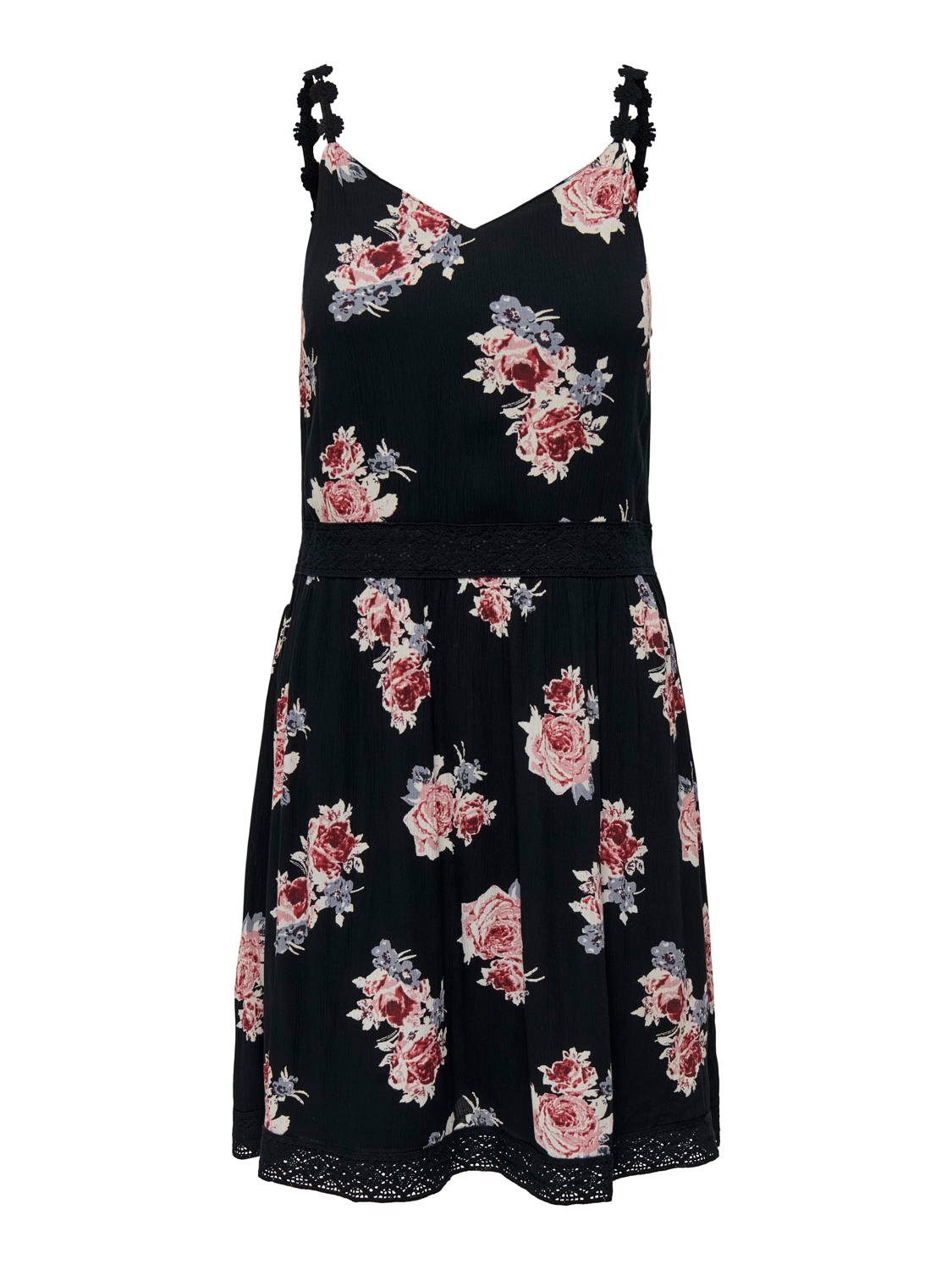 Sommerkleid Only Damen Blumen-Print Kleid OnlKarmen Anne Sommerkleid Ärmellos