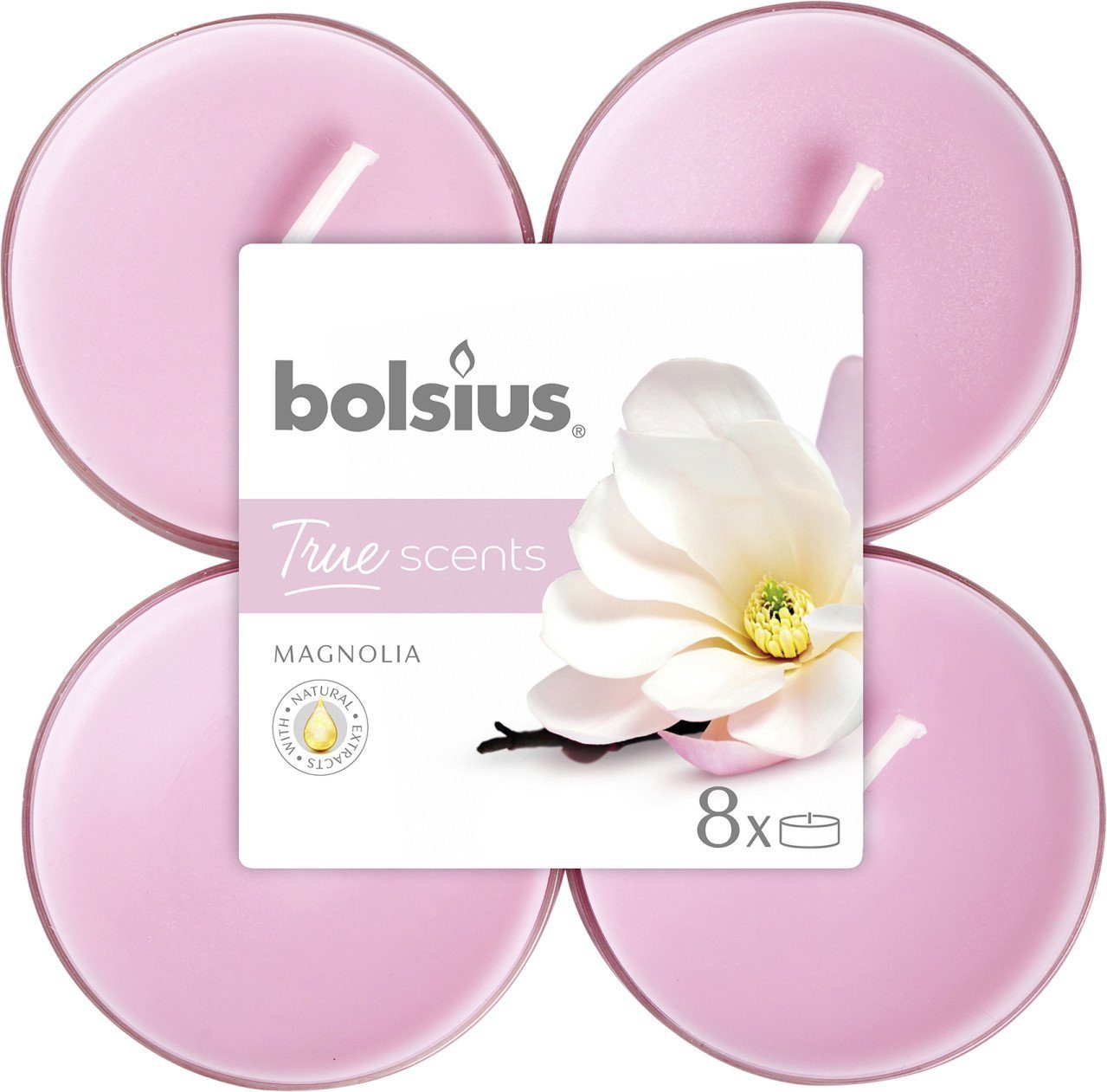 Bolsius Teelicht Bolsius Duftteelichter Maxi Magnolie, Höhe 1,17 günstig online kaufen