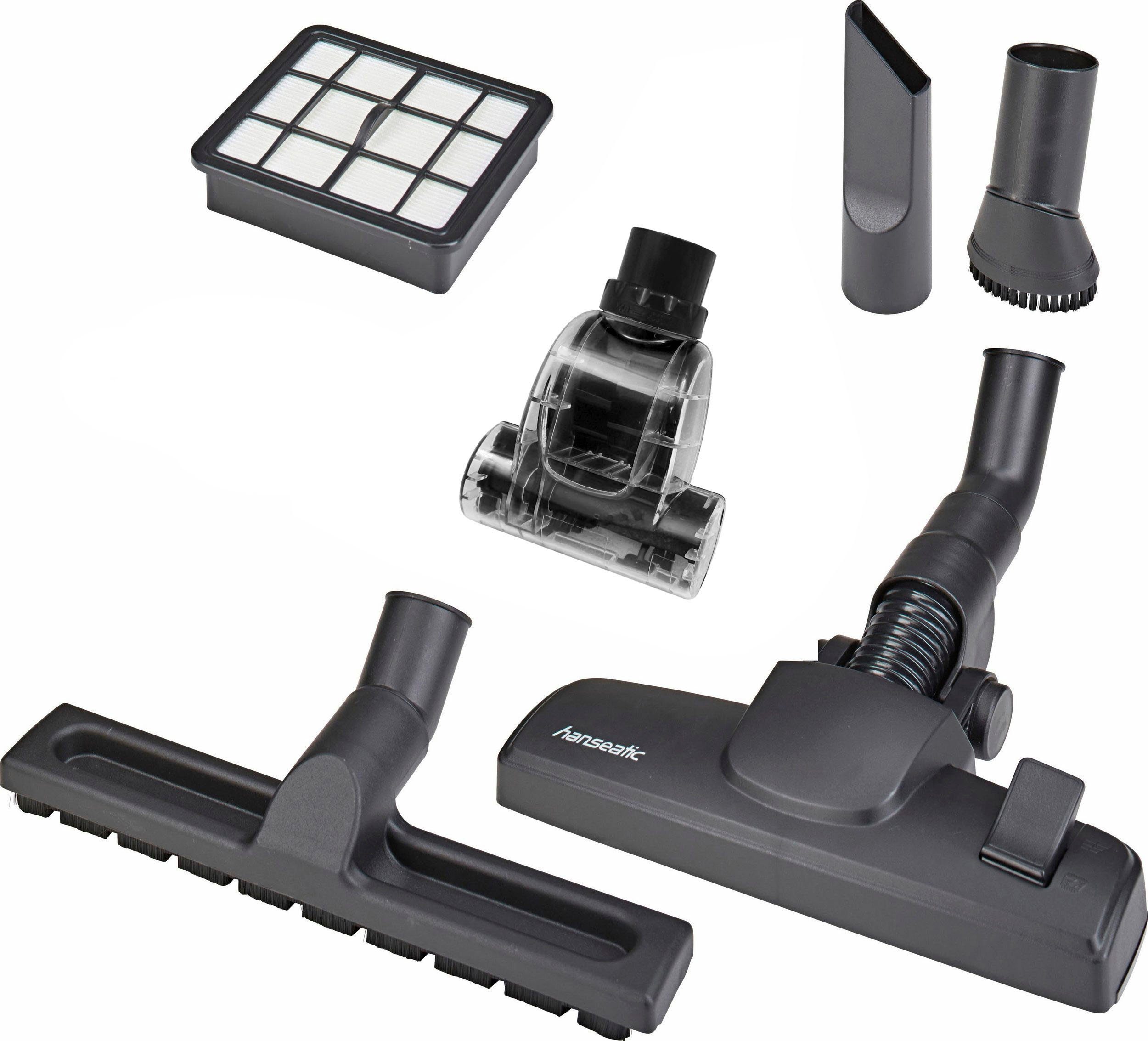 Hanseatic Bodenstaubsauger Turbo Düse, Parkettdüse, Staubbeutel Wechselanzeige, 700 W, mit Beutel, 700 Watt Leistung, umschaltbare Universal-Bodendüse