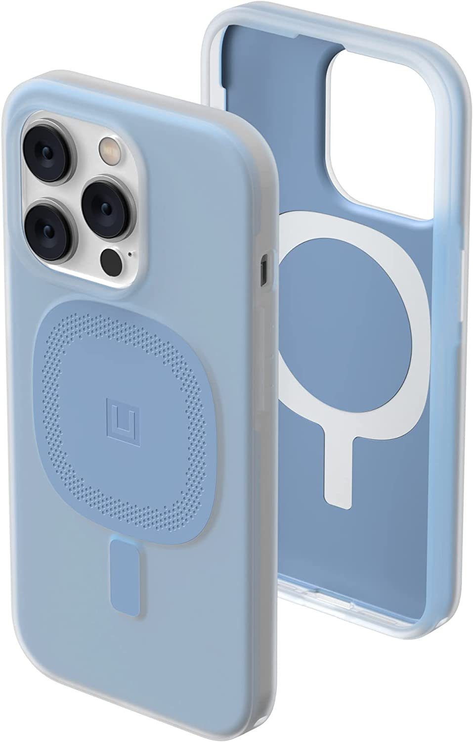 UAG Handyhülle U by UAG [U] Lucent 2.0, [Apple iPhone 14 Pro MagSafe Hülle, Case mit 480cm Fallschutz, Integrierter Magnetring, Angenehme Haptik & beste Passgenauigkeit] - blau (transparent)