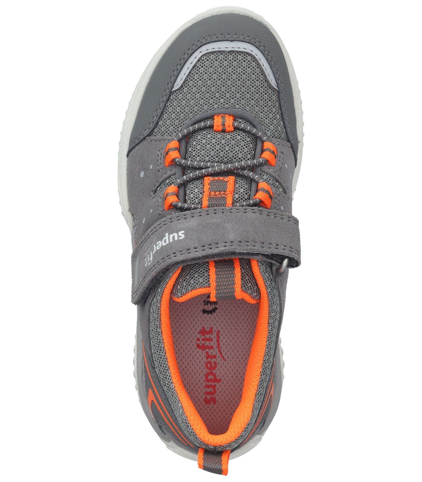 Sneaker Veloursleder/Textil Sneaker Superfit Orange Grau