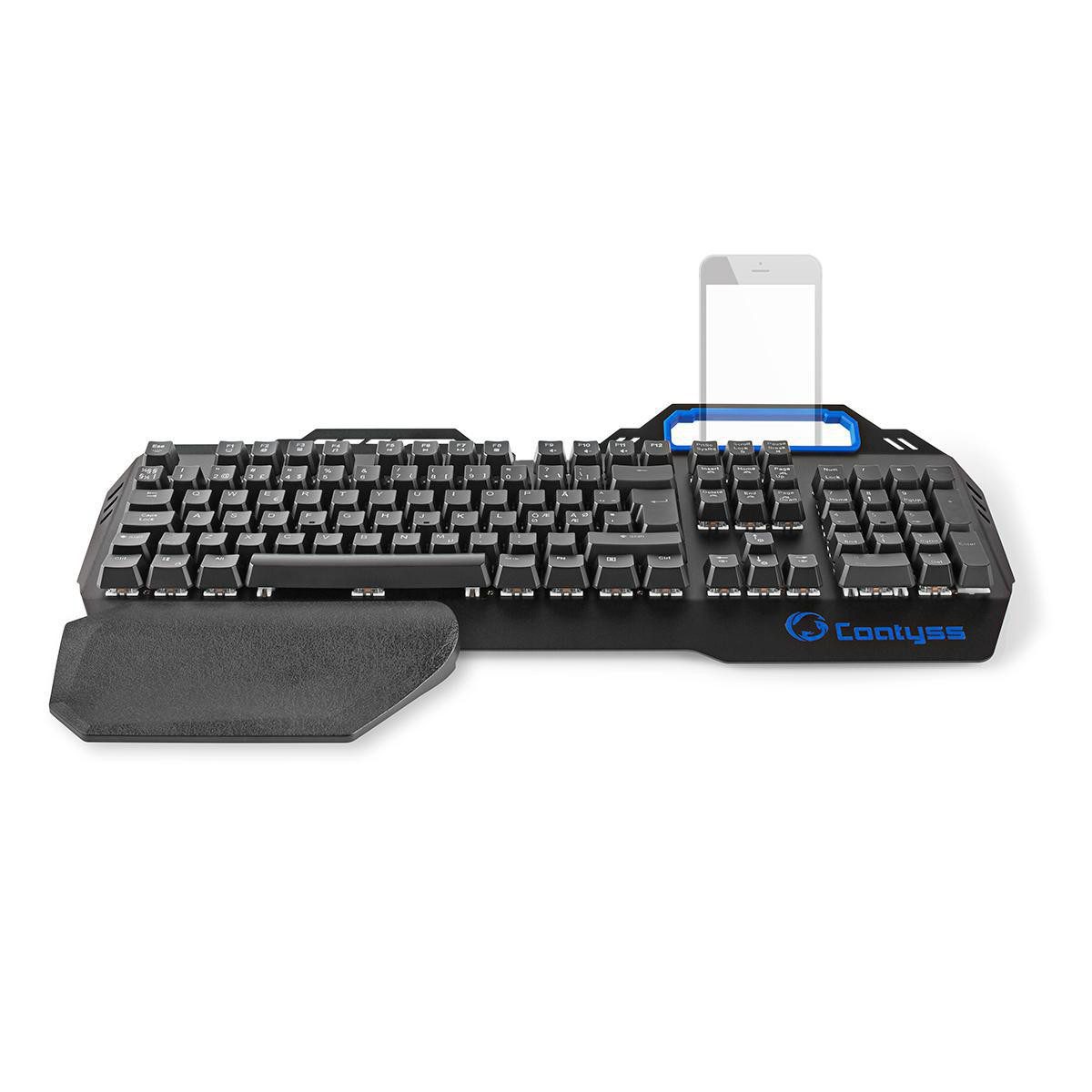 Nedis GKBD400BKND Gaming-Tastatur (USB, mechanische Tasten, RGB-Beleuchtung für individuelles Gaming)