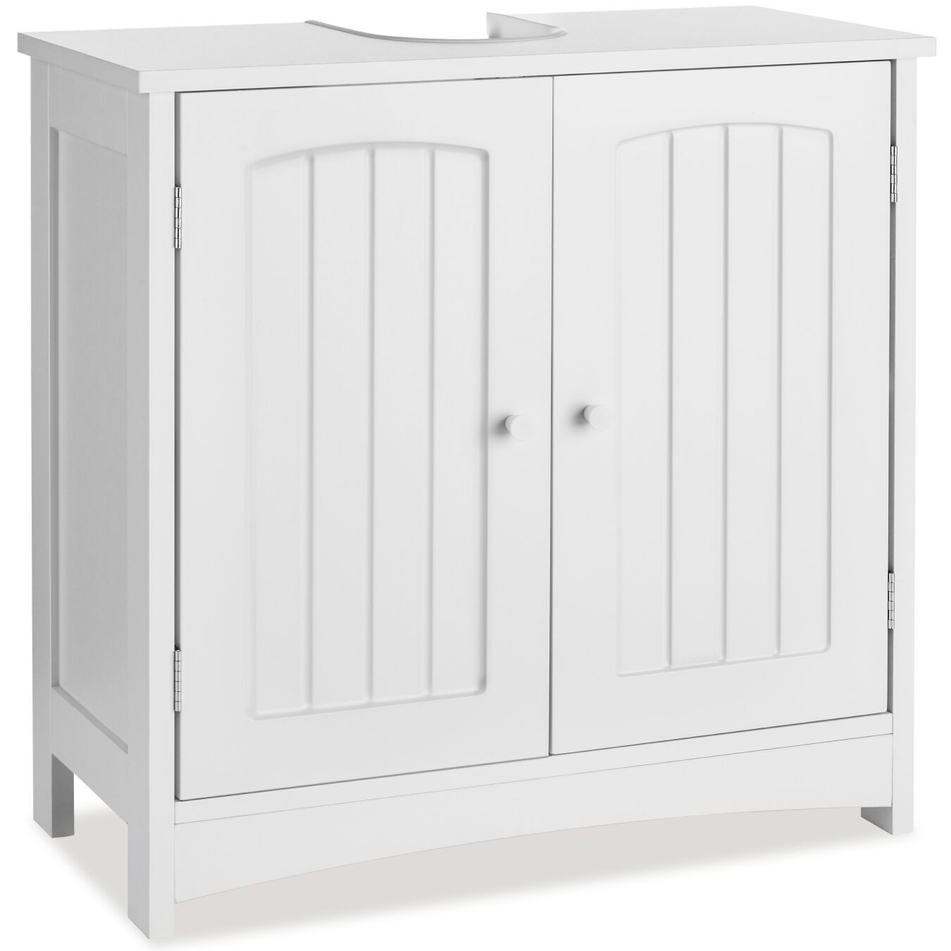 tectake Waschbeckenunterschrank Badezimmerschrank Jasper, 2 Fächer, Belastbarkeit 35 kg (62 x 30 x 60 cm) 2 geräumige Fächer