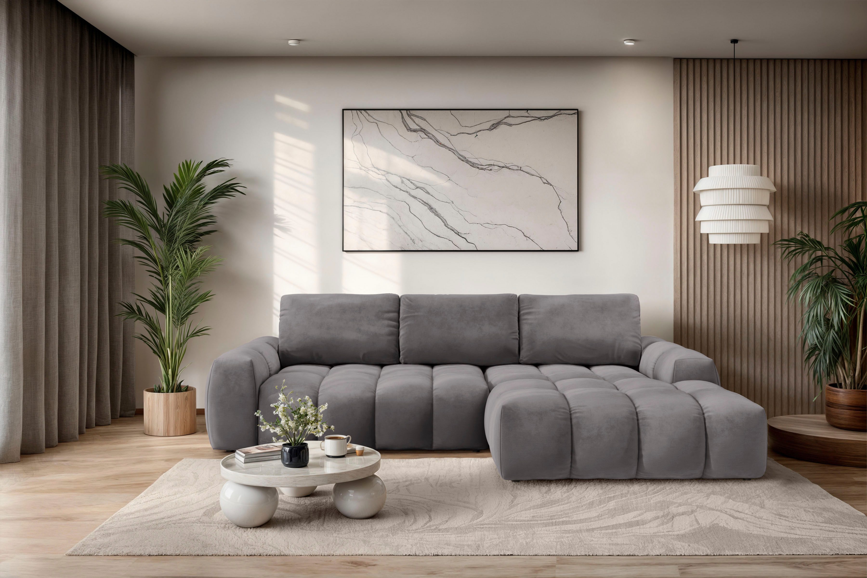 OTTO home Ecksofa AZITA L-Form, 270 cm - OTTO. Verlässliche Qualität., wahlweise als Schlafsofa m. Bettkasten, Bubble-Optik