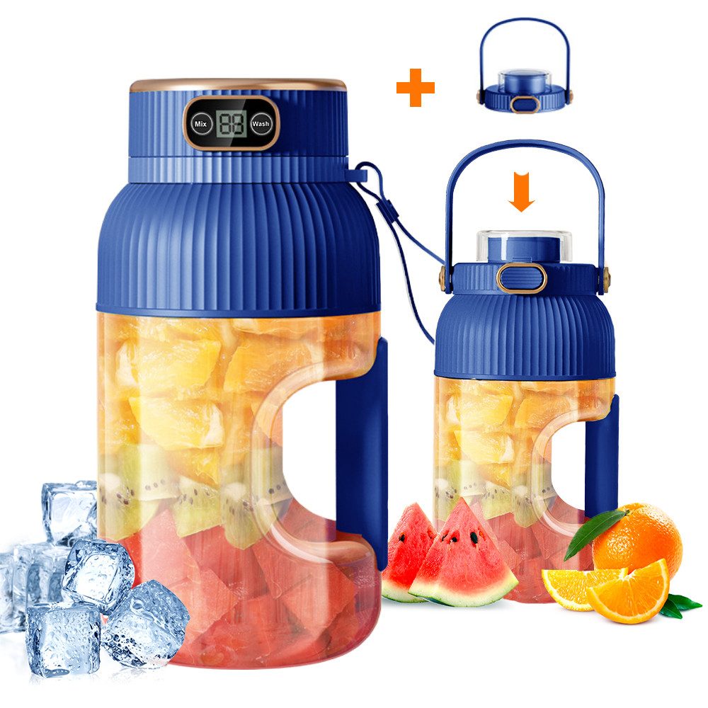 Fine Life Pro Standmixer Smoothie-Maker Portable, wiederaufladbar, 1200ml Standmixer, Weiß