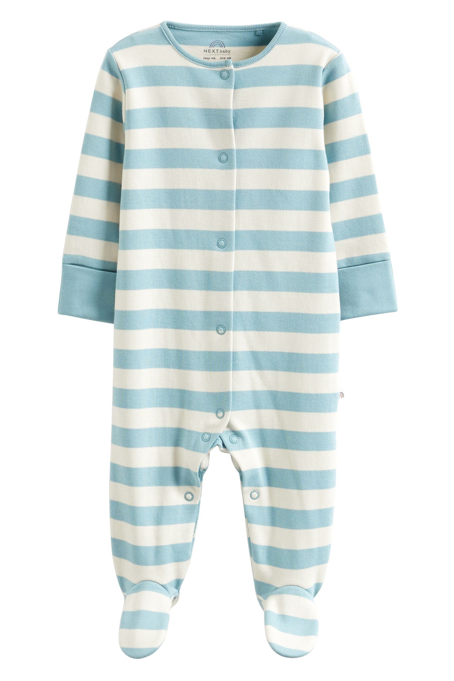Teal Baumwolle Schlafoverall Blue 5er-Pack (5-tlg) Babyschlafanzüge aus Next