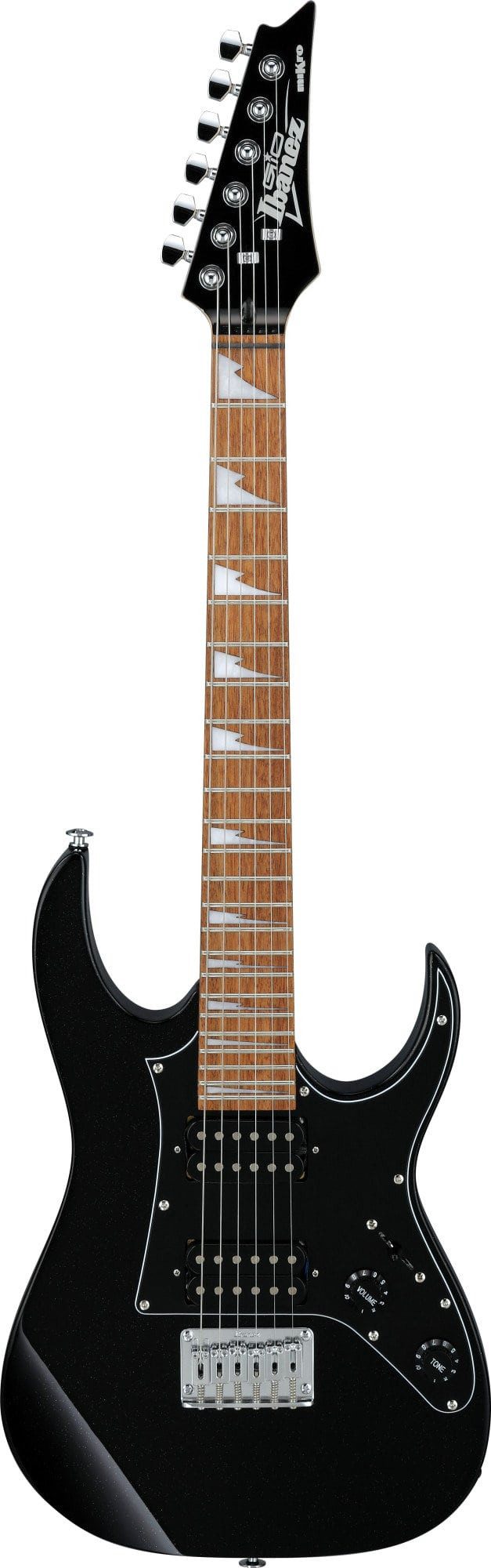 Ibanez E-Gitarre GRGM21-BKN Gio RG miKro 3/4 Black Night, RG miKro, Shortscale-Modell mit verkürzter Mensur