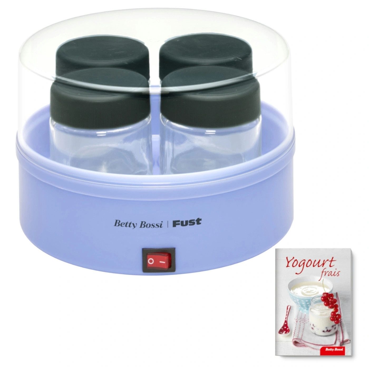 Betty Bossi Joghurtbereiter Mini-Jogurtino 4 Portionen mit Gläser + Deckel