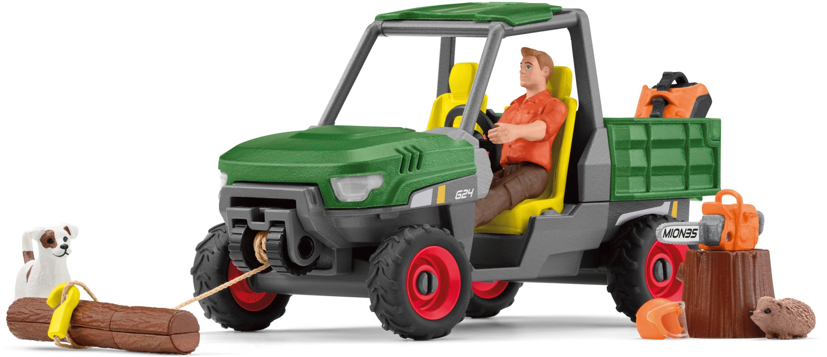 Schleich® Spielwelt FARM WORLD, Waldbauer mit Fahrzeug (42659)