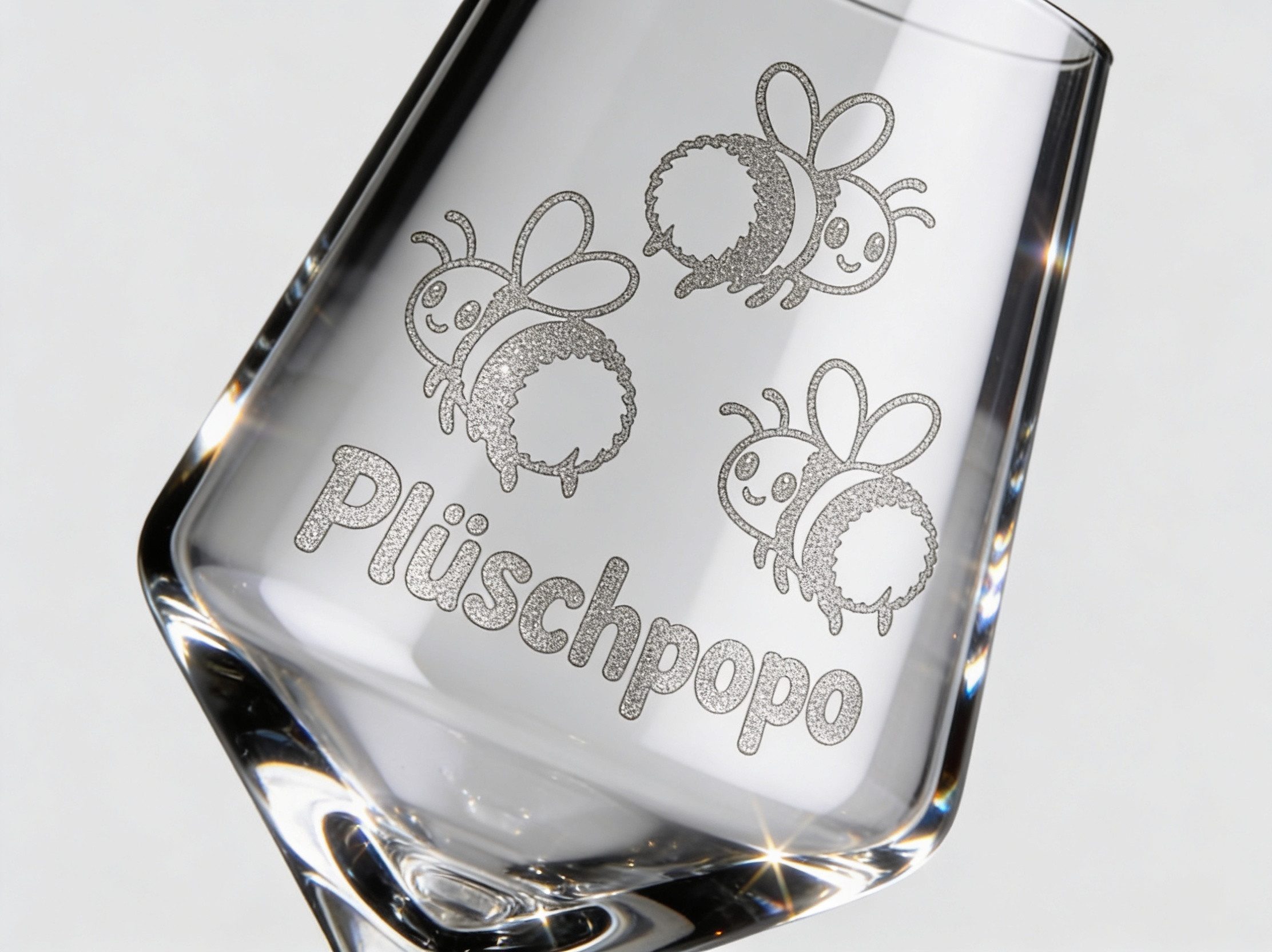 Valhalla Weinglas Valhalla Weinglas Hummel Plüschpopo graviert spülmaschinenfest 350 ml, 1-tlg., Glas, Atemberaubende Darstellung