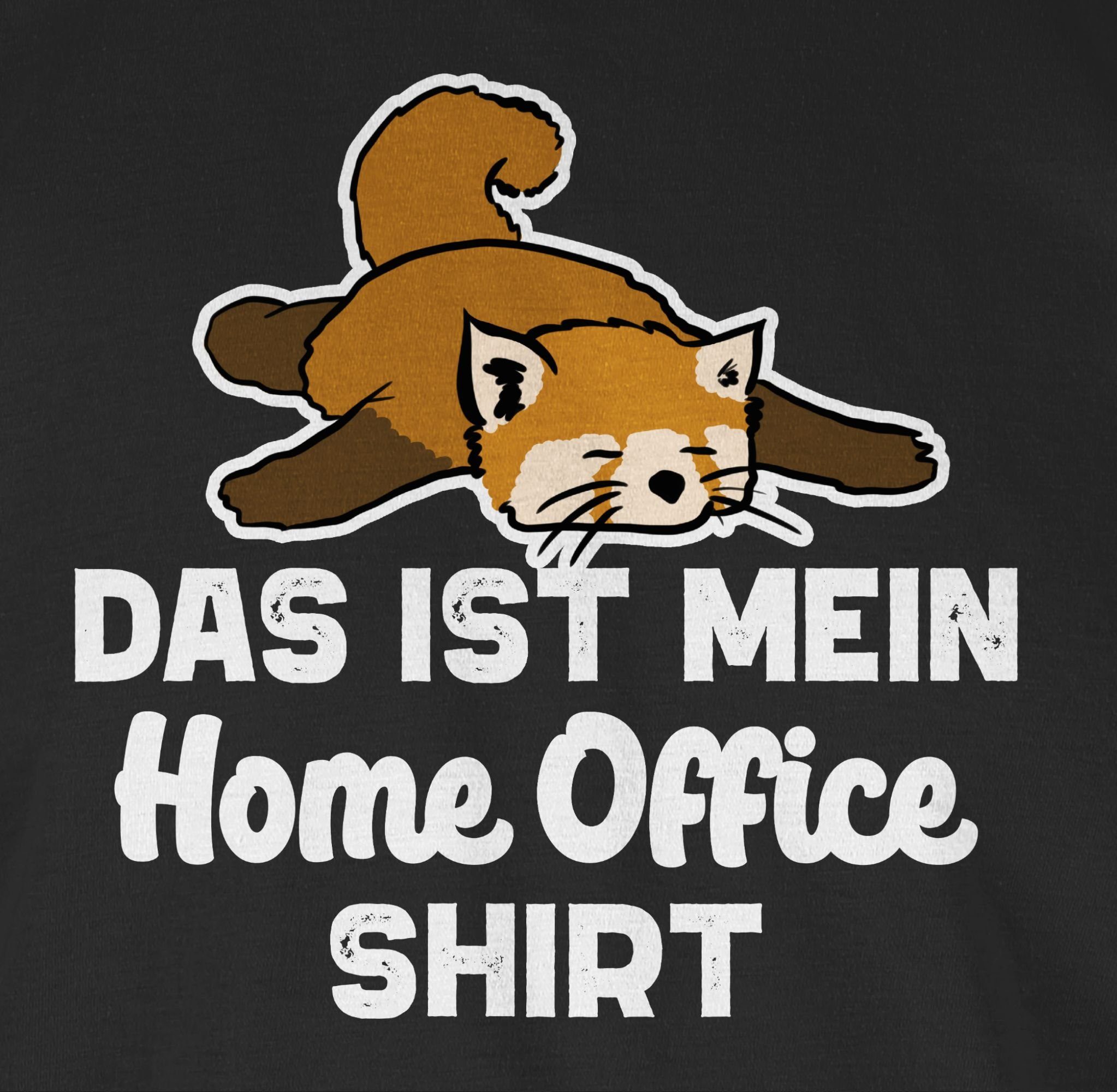 mit Home und ist Das Fuchs Geschenke mein Office T-Shirt 01 Shirtracer Shirt Schwarz Beruf Job