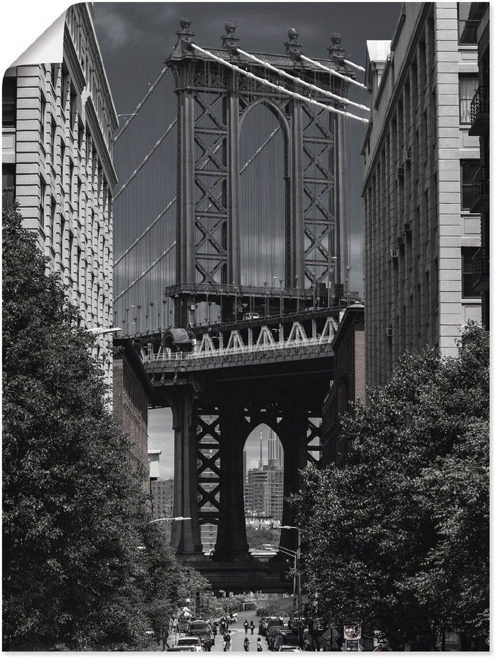 Artland Wandbild New York Manhattan Bridge, Amerika (1 St), als Alubild,  Leinwandbild, Wandaufkleber oder Poster in versch. Größen