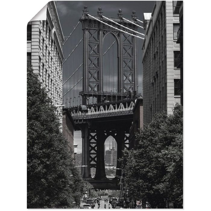 Artland Wandbild New York Manhattan Bridge Amerika (1 St) als Alubild Leinwandbild Wandaufkleber oder Poster in versch. Größen