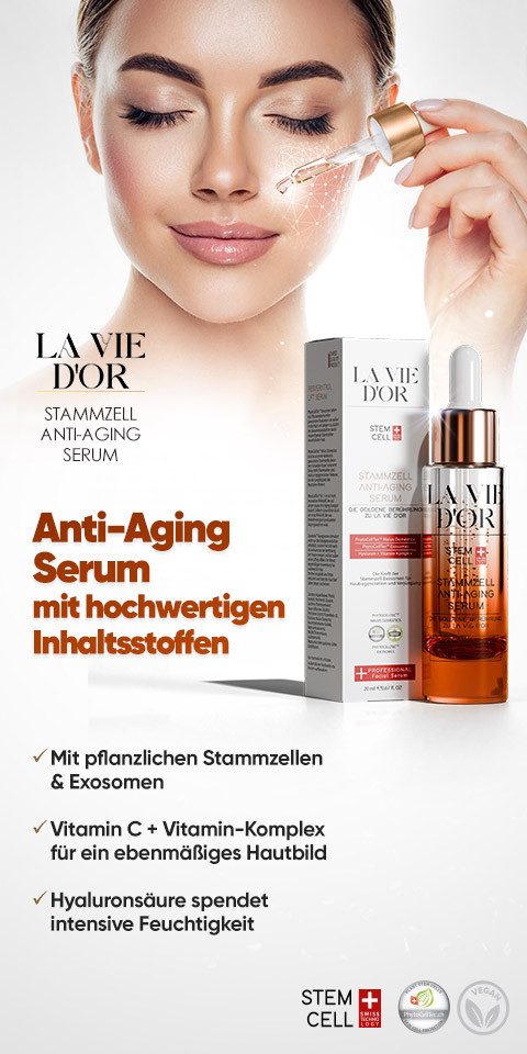 La Vie D'Or Gesichtsserum LaVieDor Anti-Aging Stammzell Gesichtsserum mit Hyaluronsäure, 1-tlg.
