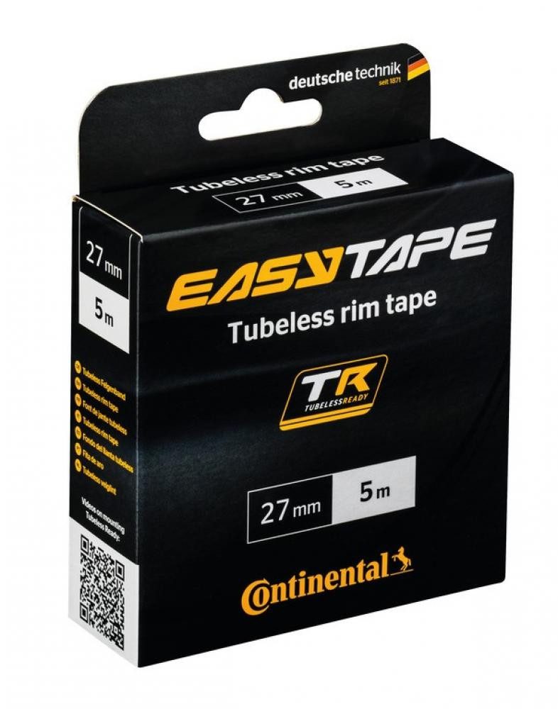CONTINENTAL Felgenaufkleber Tubeless Felgenband Continental 27mm breit, 5m lang