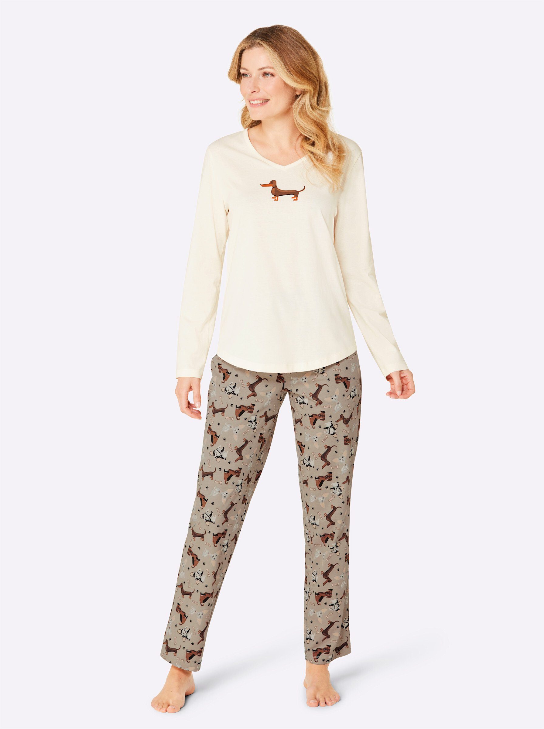 Witt Schlafanzug Schlafanzug Langarm