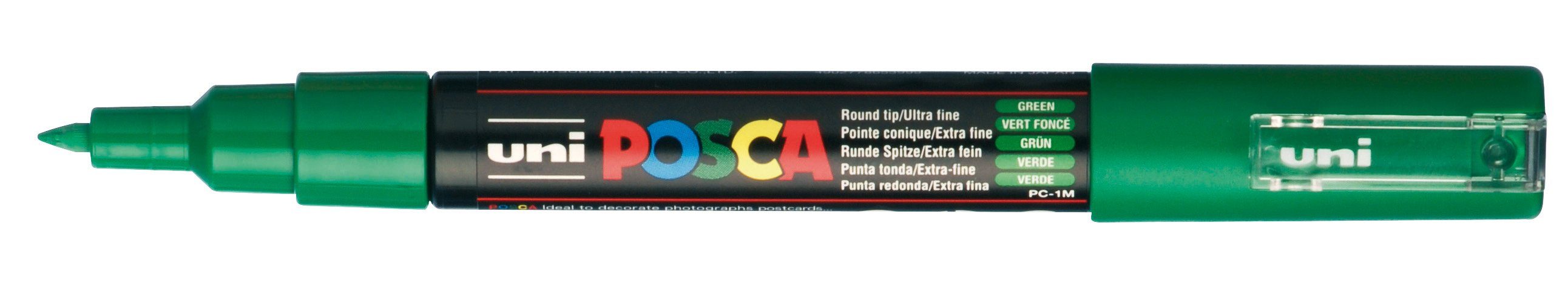 POSCA Marker Marker PC-1MC, Lichtecht, Wasserbasis, Geruchsneutral, Wasserverdünnbar Dunkelgrün