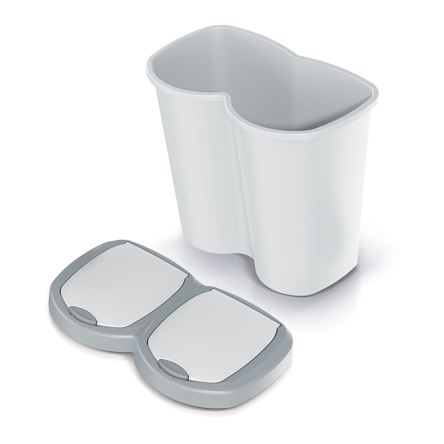 Keden Mülleimer Compacta B Duo 40 L, ein Fach, zwei Deckel
