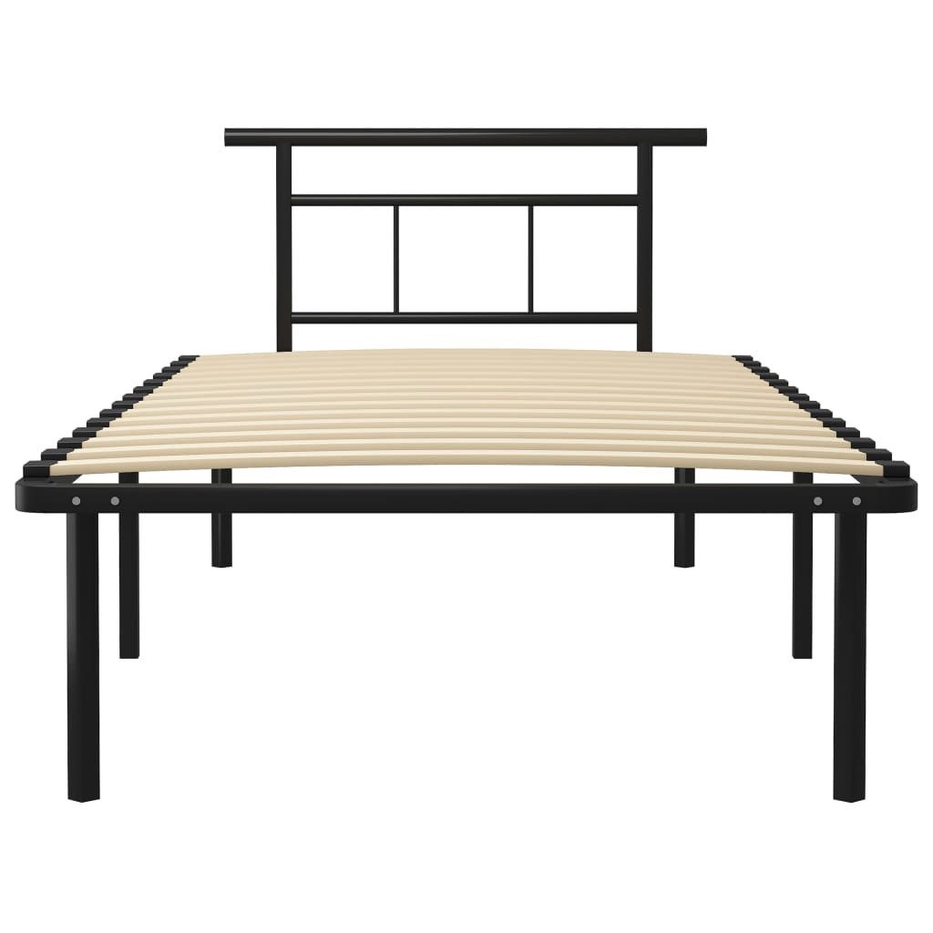 vidaXL Bett Bettgestell Schwarz Metall 100x200 cm günstig online kaufen