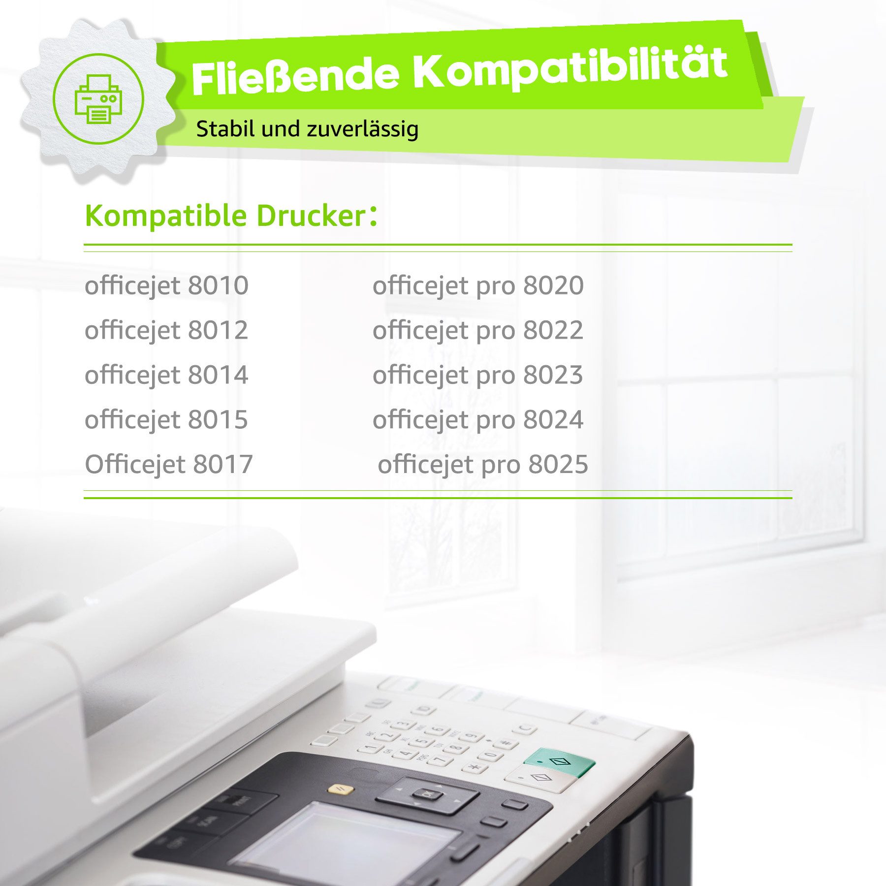 Greensky 4x SET Druckerpatronen für HP 912 XL OfficeJet 8012 8014 8015 Tintenpatrone (OfficeJet Pro 8012 8014 8015 8017 8020 8022 8023 New CHIP, 20-tlg)