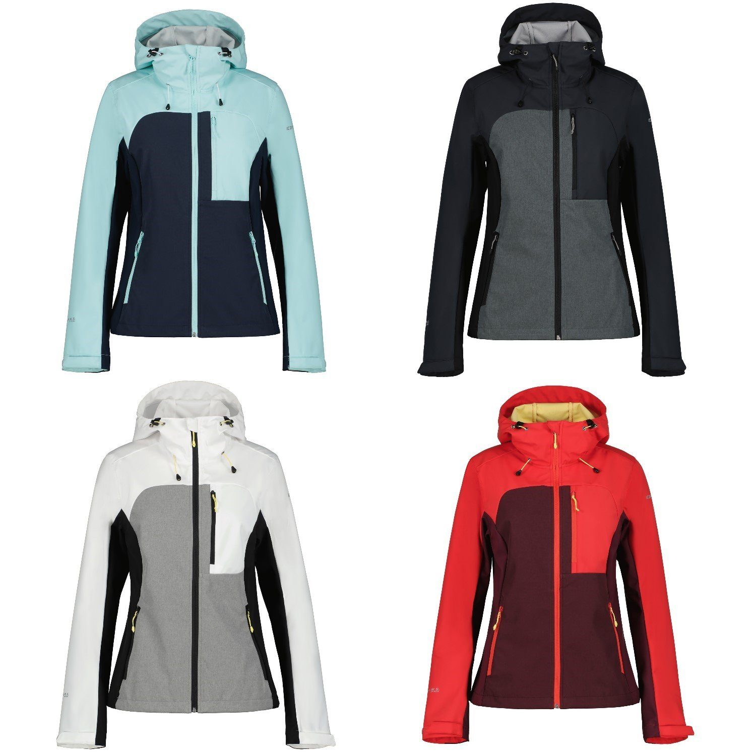 Broadus Icepeak für Softshelljacke Wasserabweisend und Weiß leicht Damen