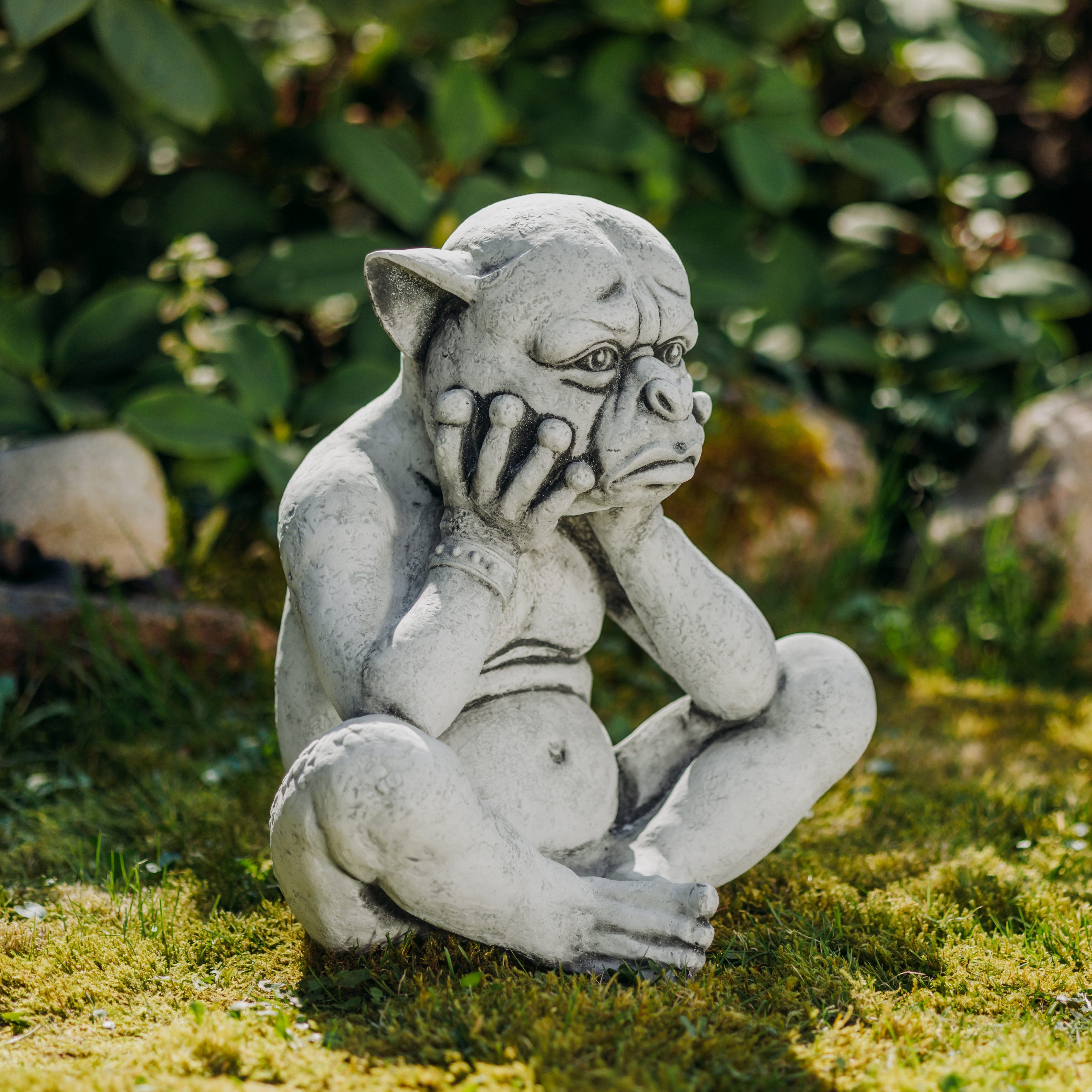 gartendekoparadies.de Gartenfigur Gargoyle der Torwächter, H. 39 cm, 22 kg, Frostsicher