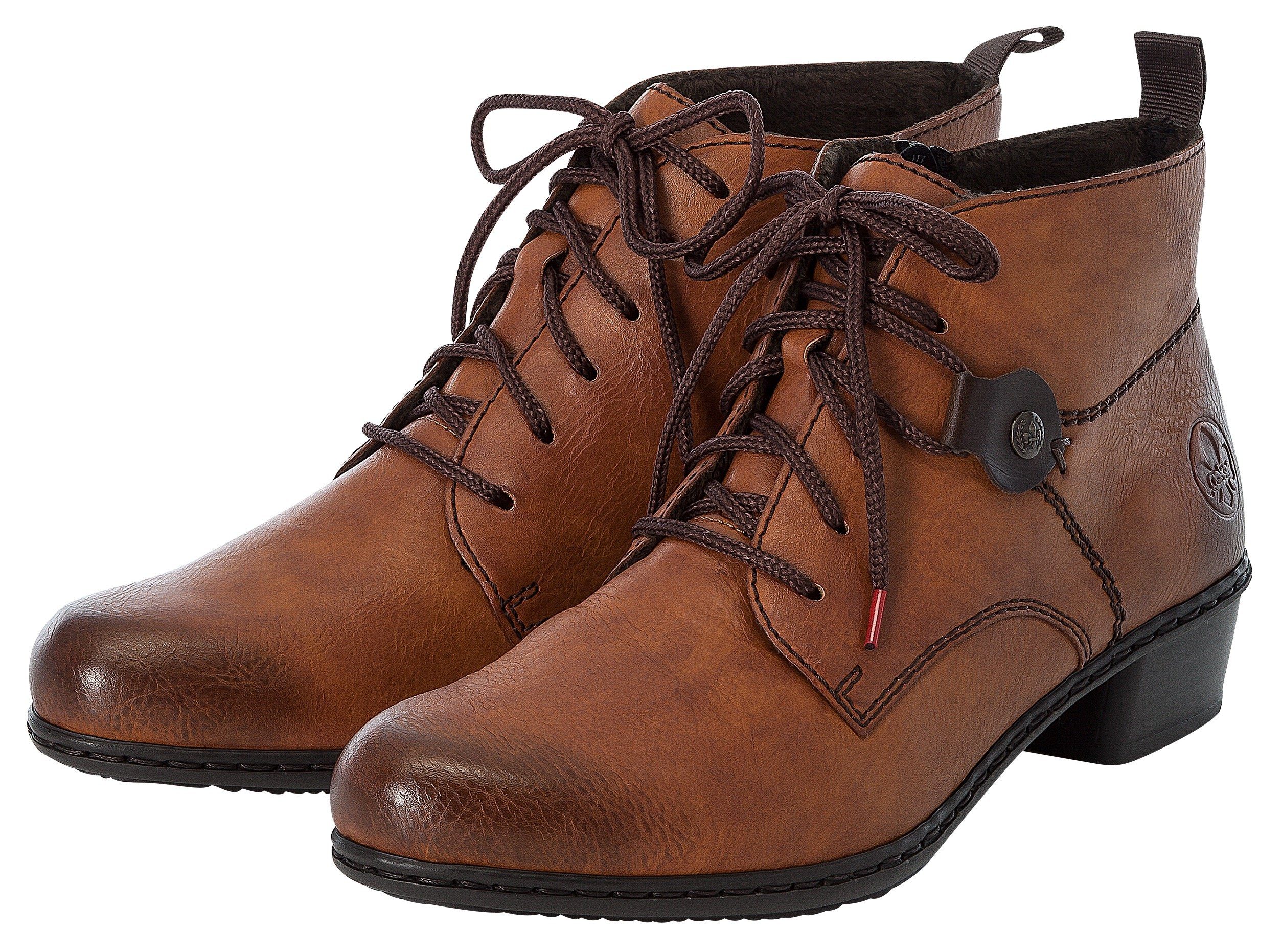 Rieker Schnürstiefelette Schnürboots, Blockabsatz, in elegantem Look