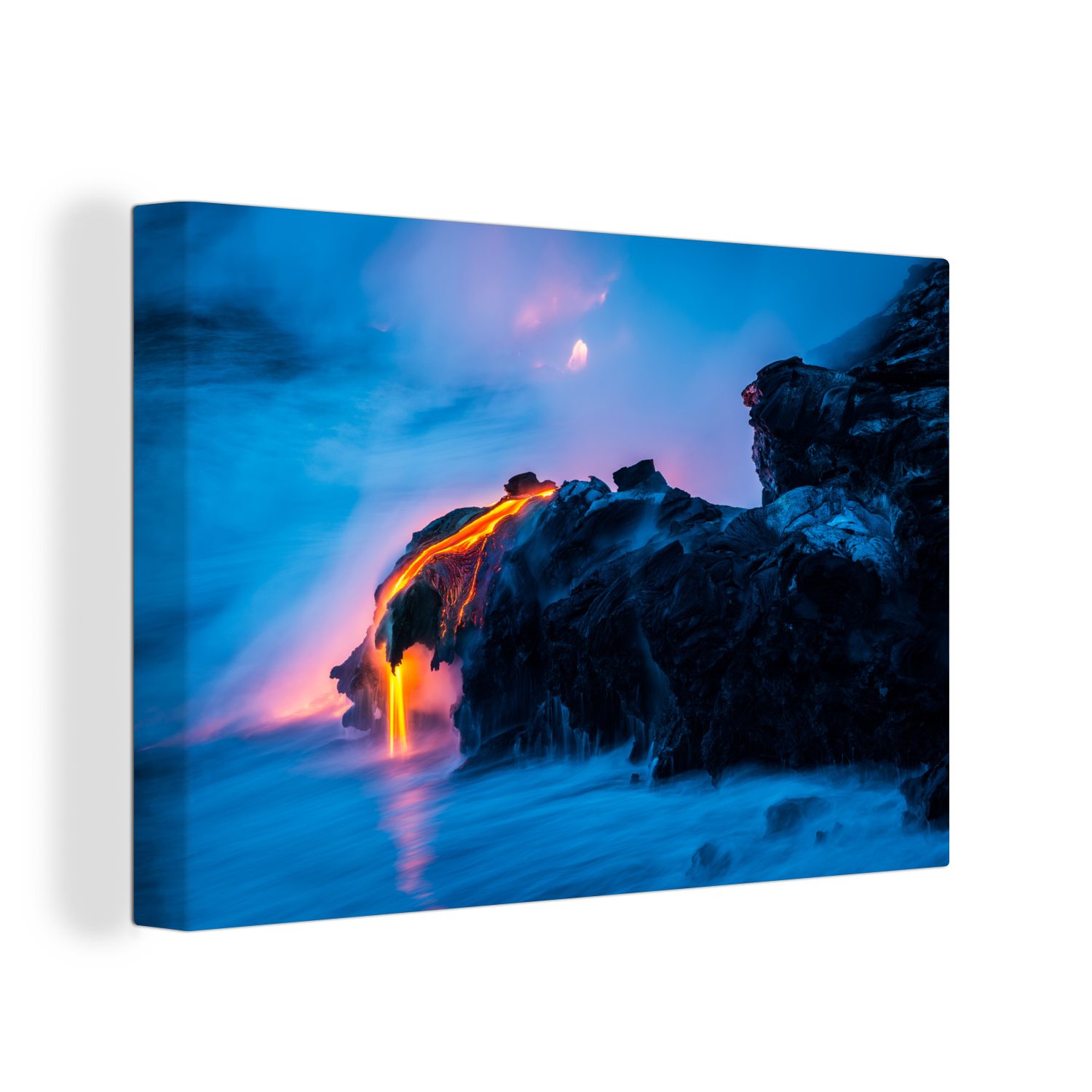 OneMillionCanvasses® Leinwandbild Die Klaue der Lava, (1 St), Wandbild Leinwandbilder, Aufhängefertig, Wanddeko, 30x20 cm