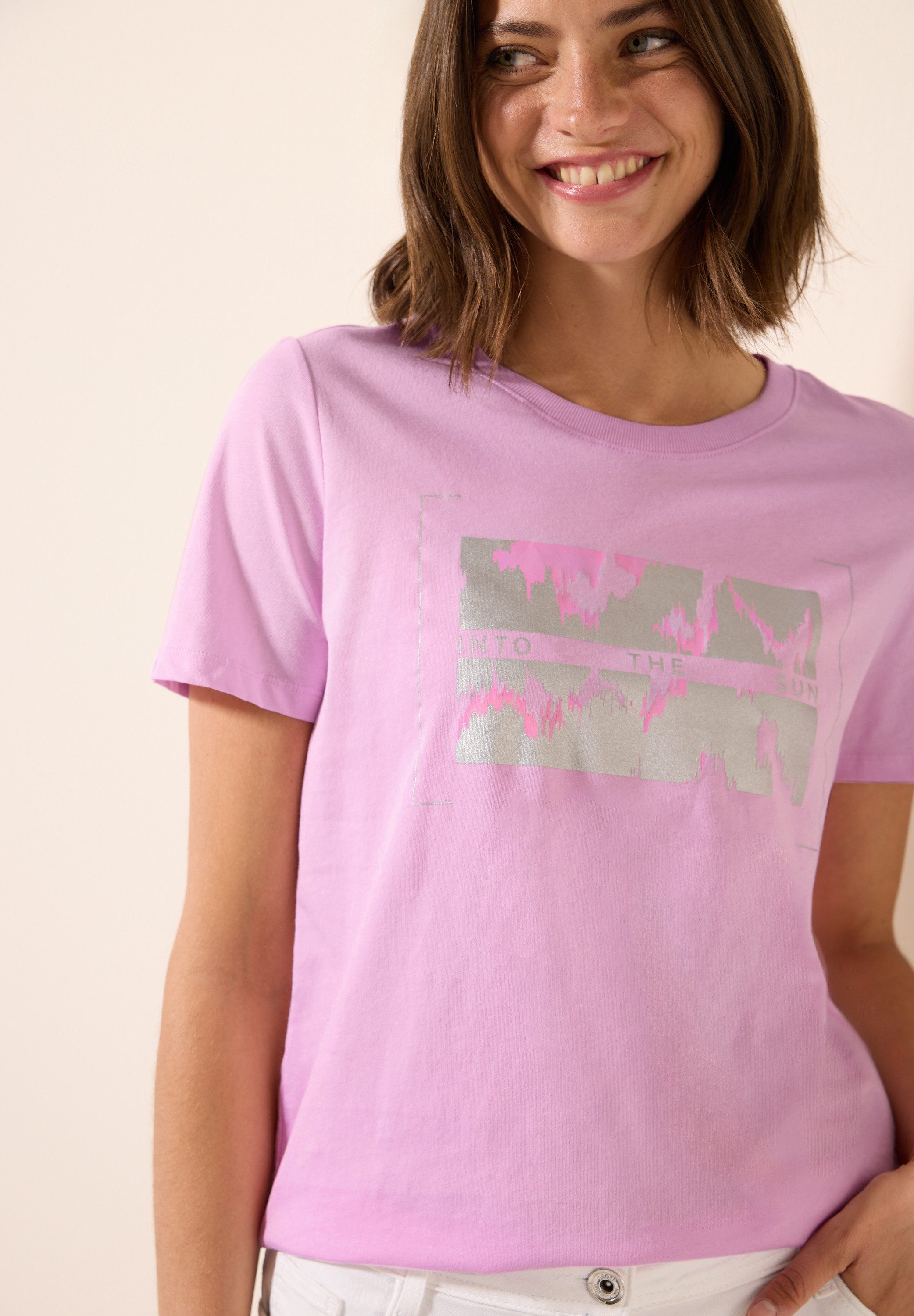 CECIL T-Shirt mit Folienprint günstig online kaufen