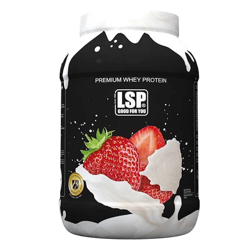 LSP Premium Whey Protein Eiweiß (1.800g) Molkenprotein-Konzentrat Pulver, 1 er Packung, Dose à 1,00 St., Aspartamfrei, Glutenfrei