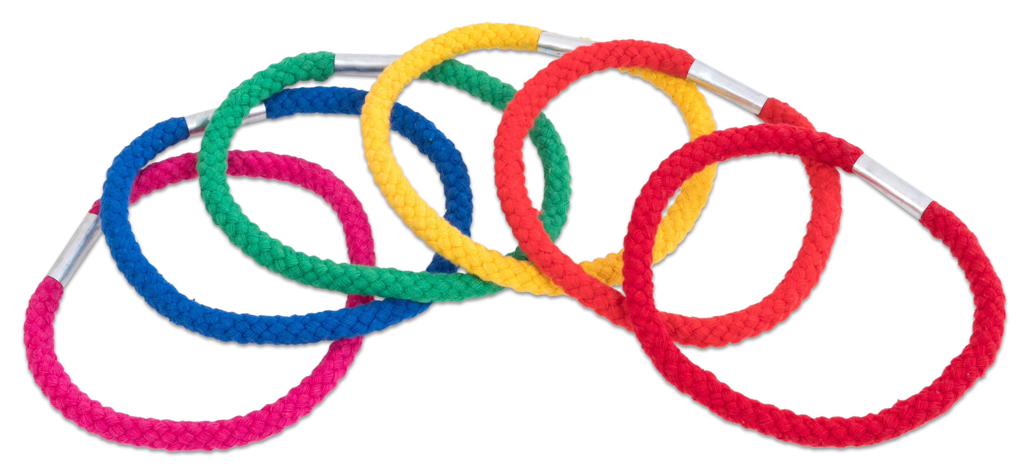 Betzold Wurfscheibe Regenbogen-Ringe aus Baumwolle, 6 Stück